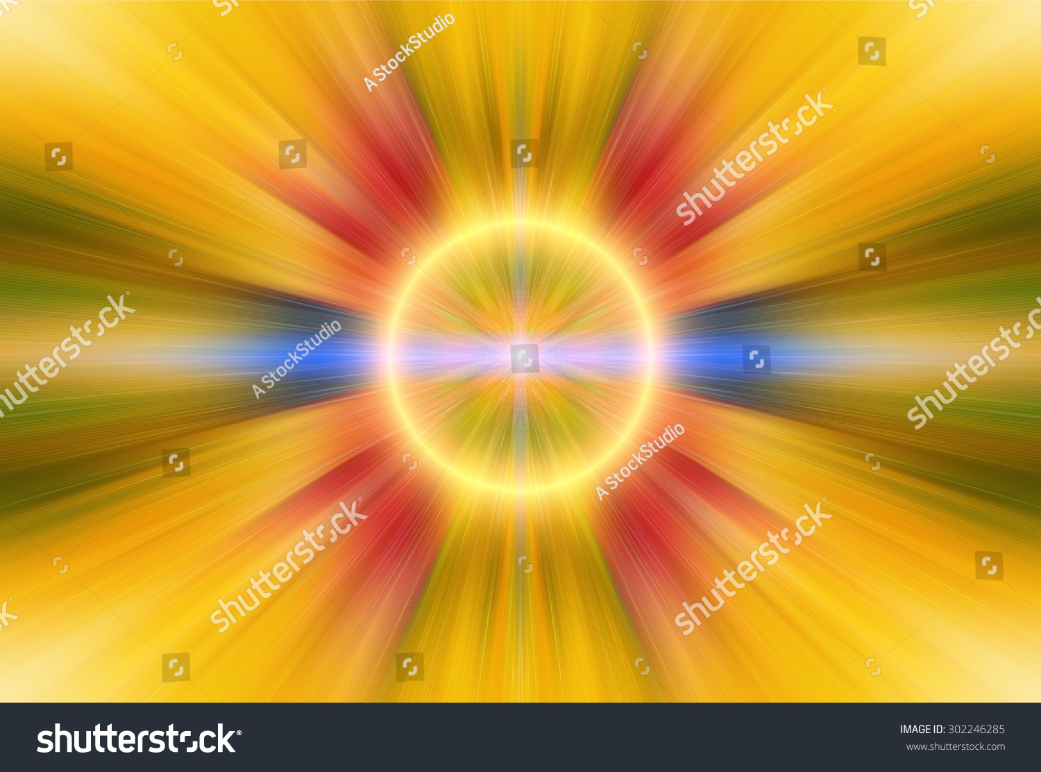 Abstract Background Blurring With Autumn Sun Rays Beautiful Nature