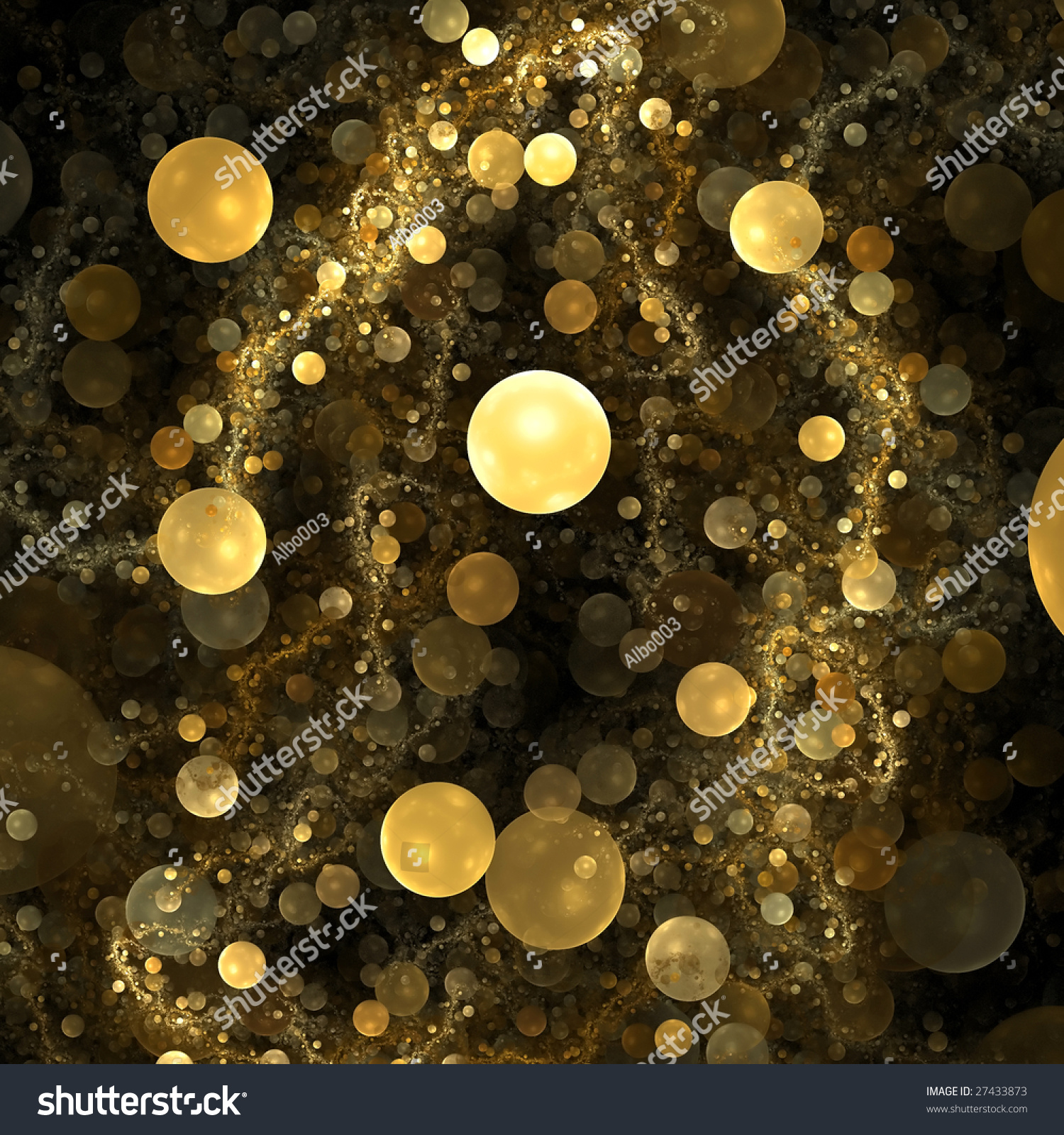 Abstract Background. Yellow - Brown Palette. Raster Fractal Graphics