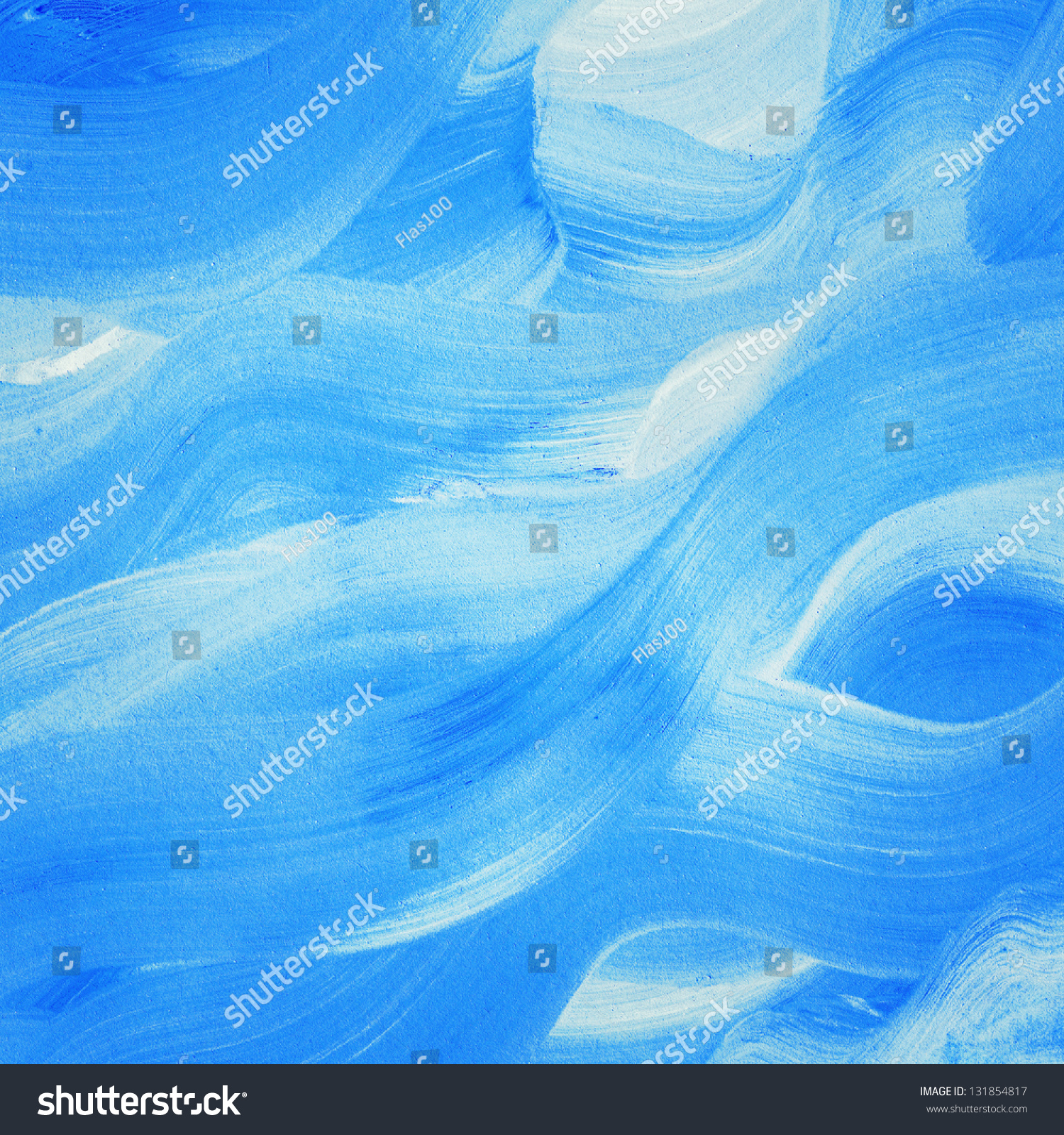 Blue Wave Watercolor Abstract Abstract Blue Watercolor Wave Stock Photo 131854817