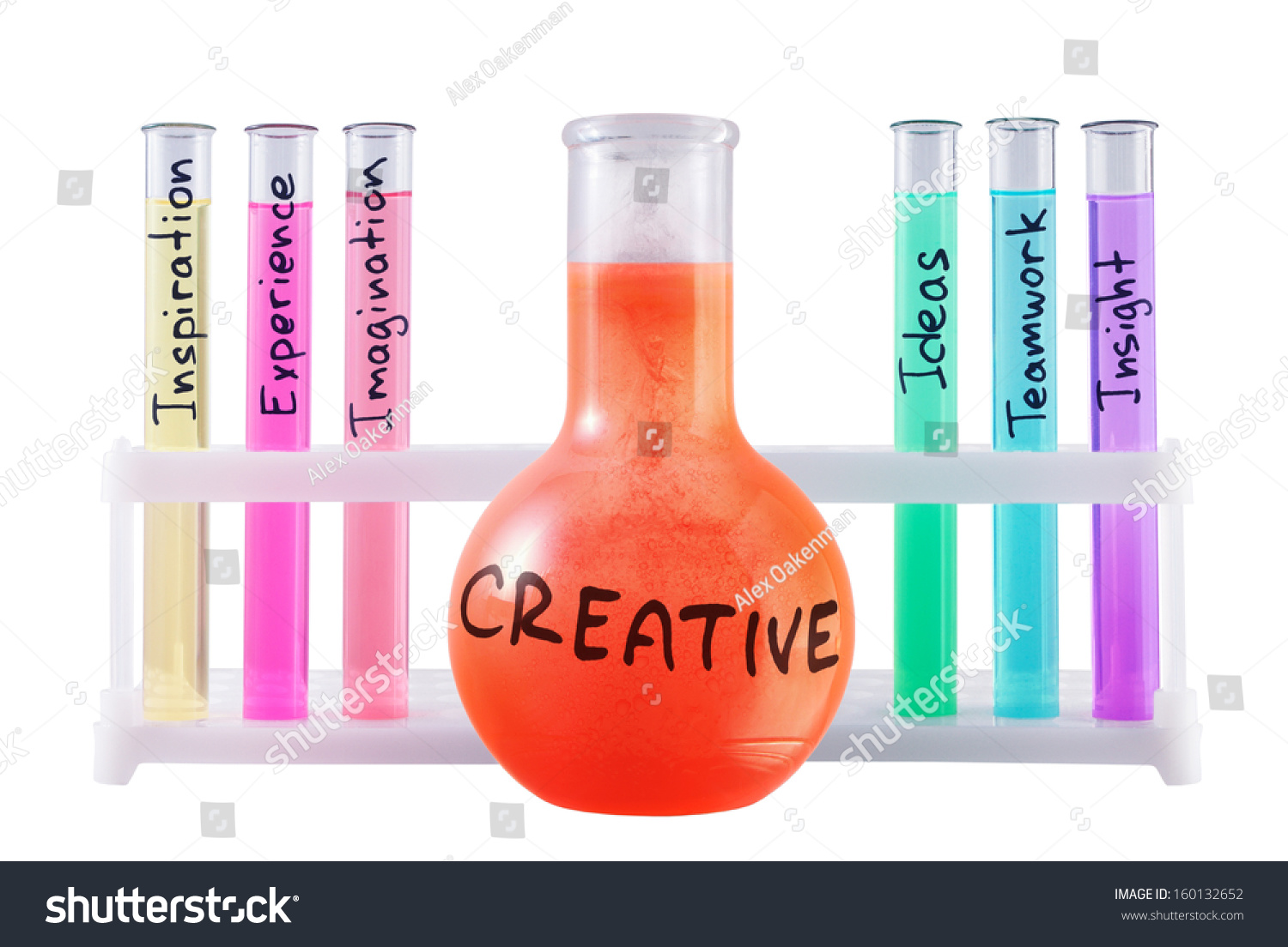 Abstract Chemical Formula Of Creativity On White Background. Stock ...