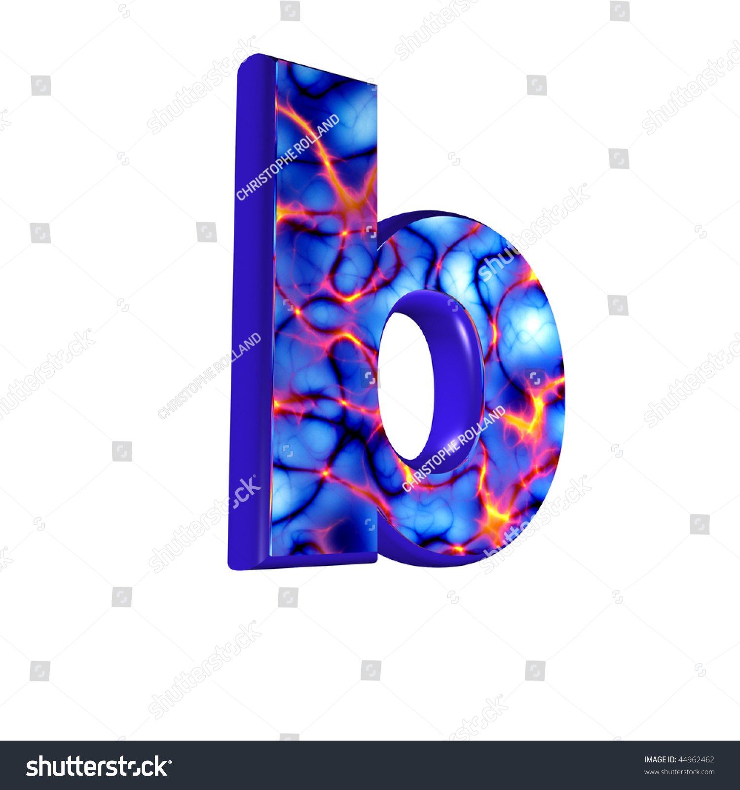 Abstract 3d Letter With Futuristic Texture - B Stock Photo 44962462 ...