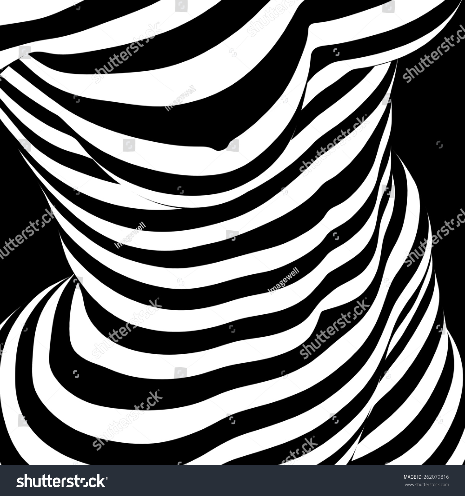 Abstract Female Nude Op Art Style Stock Illustration 262079816