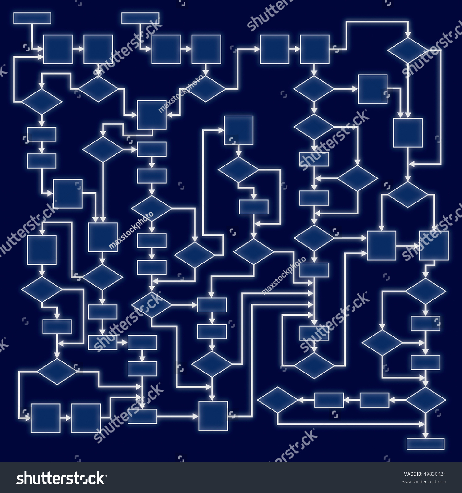 Abstract Flowchart Diagram. Computer Program Algorithm ...