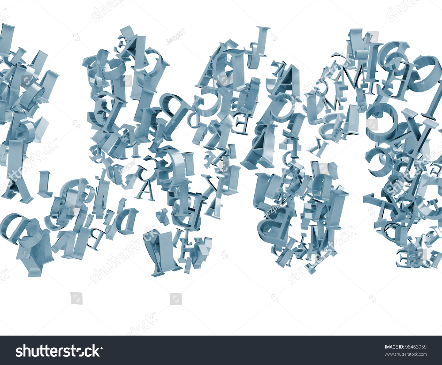 Abstract Flying Letters Stock Photo 98463959 Shutterstock