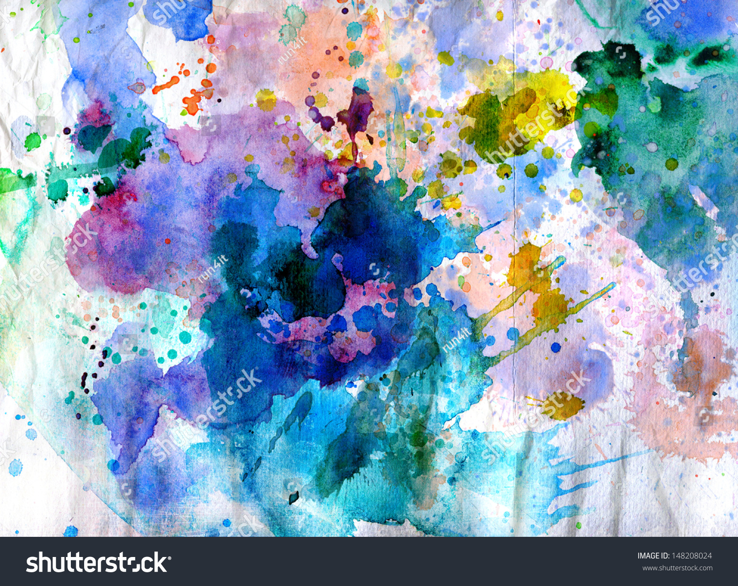 Abstract Painted Paper Texture Abstract Painted Watercolor Background On Grunge