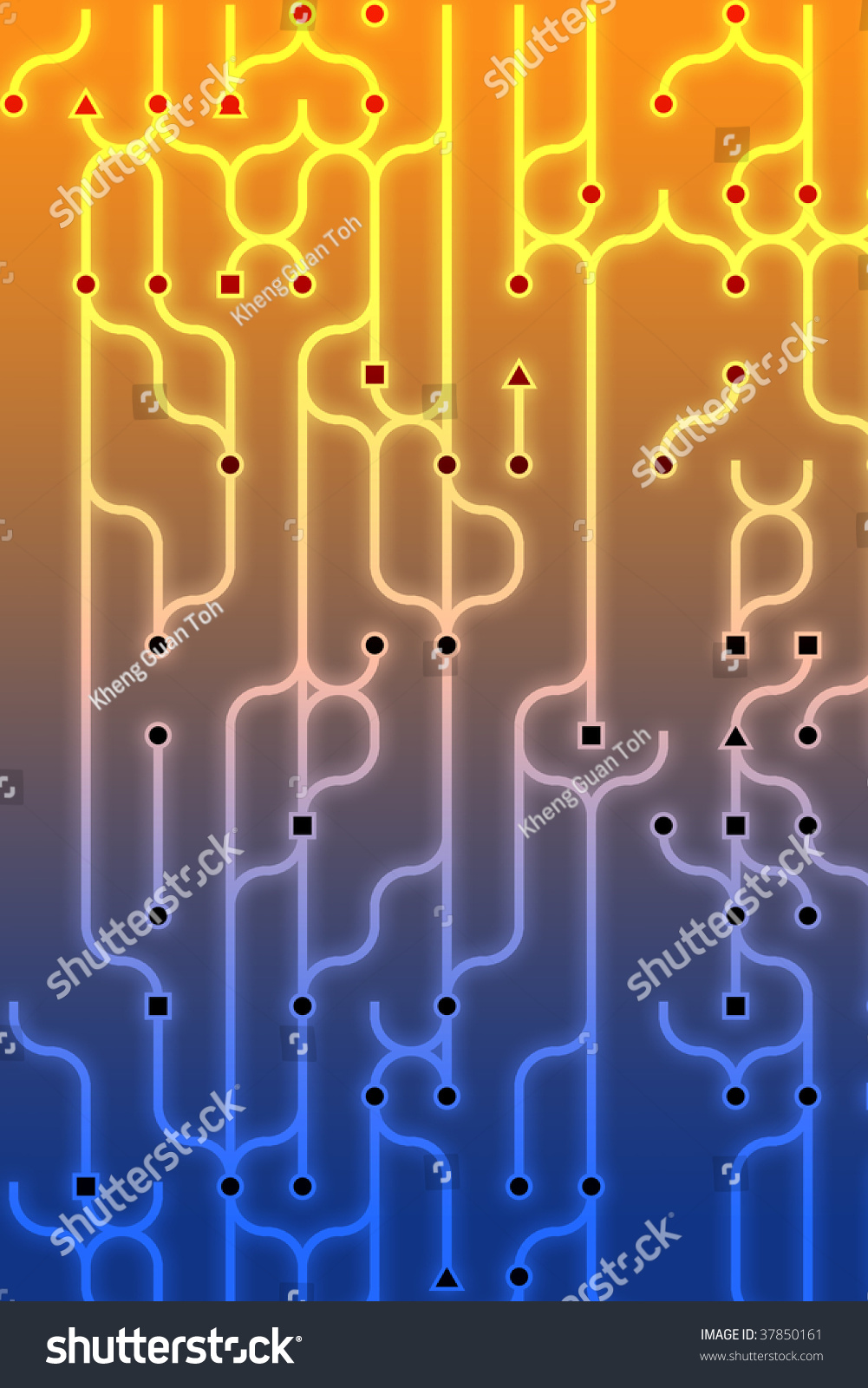 Abstract Illustration Of Circuitry Electronic Pattern Design 37850161