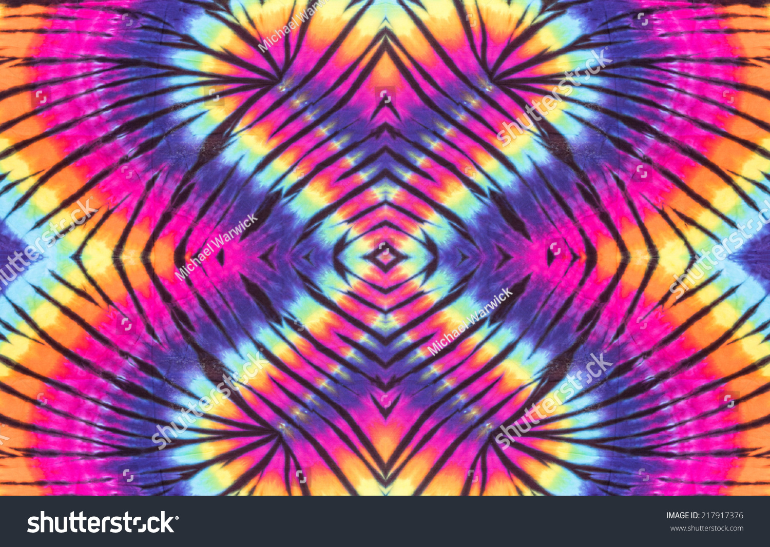 Abstract Psychedelic Tie Dye Design Imagen De Archivo Stock 217917376