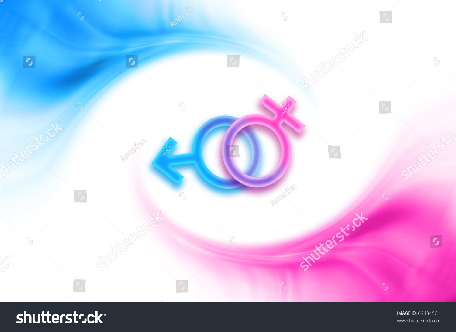 Abstract Sex Background With Male And Female Gender Symbols Colorful