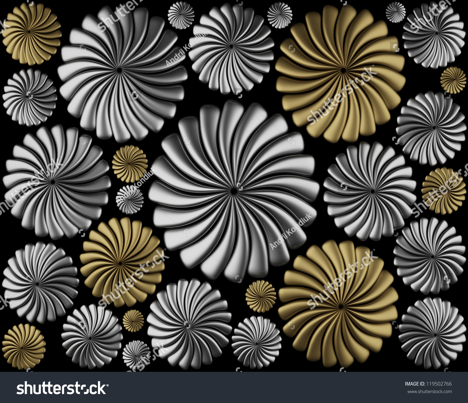 Abstract Silver And Gold Luxury Background. Elegant Brushed Metal