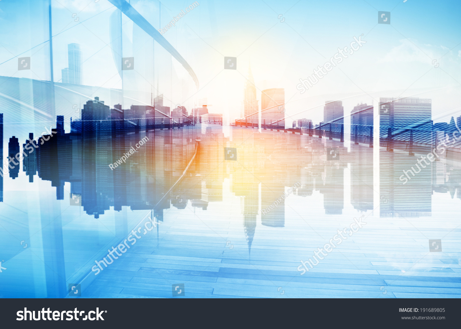 Abstract View Of And Skyscrapers Abstract View Of And Skyscrapers Stock Photo