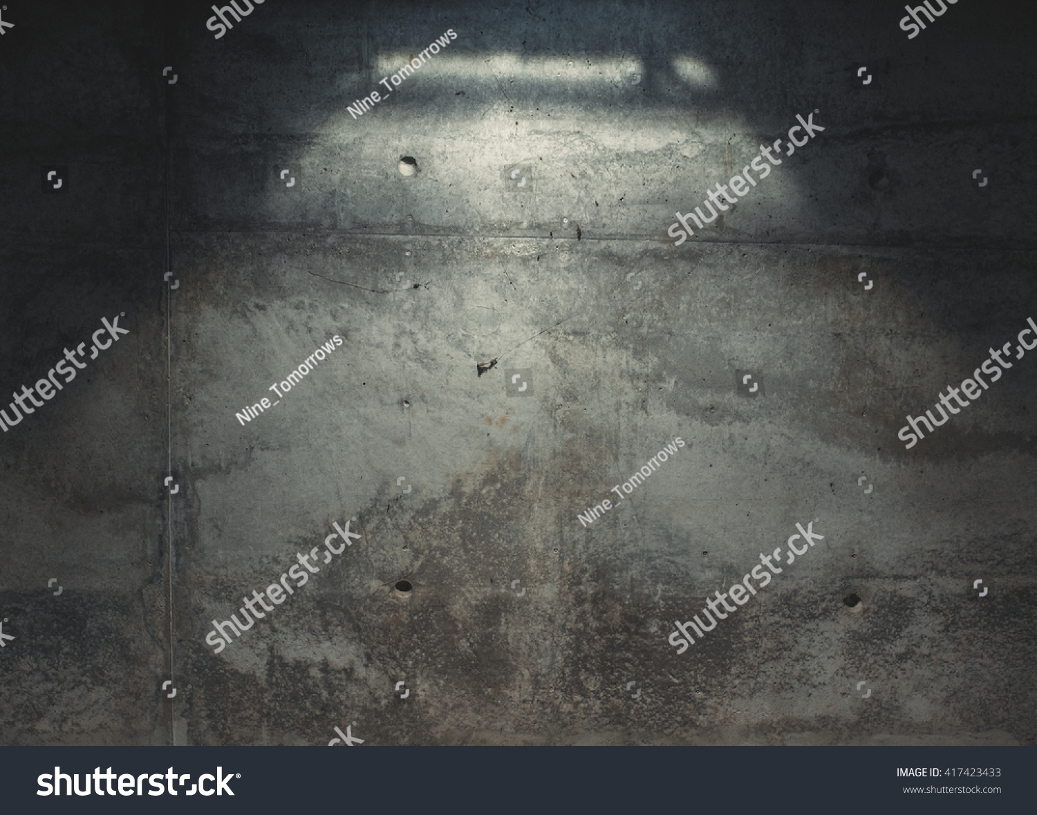 Abstract Worn Concrete Texture Spotlight Light Stock Photo 417423433