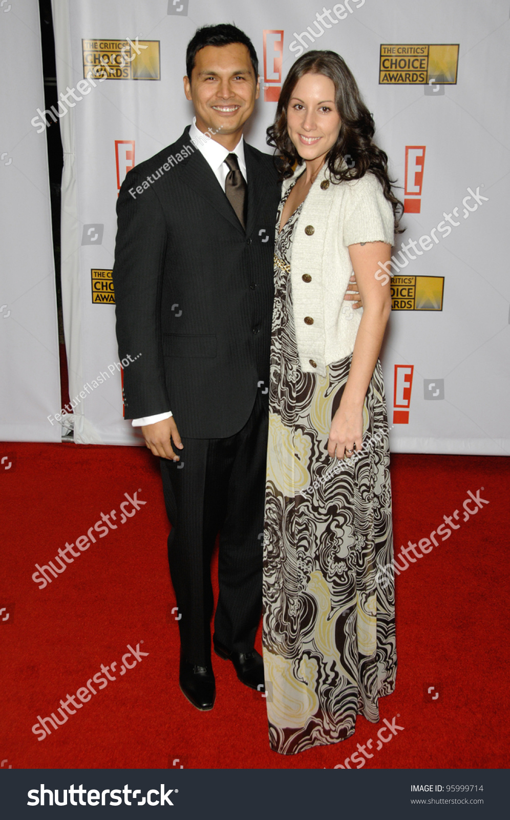 Adam Beach & Wife At The 12th Annual Critics' Choice Awards At The