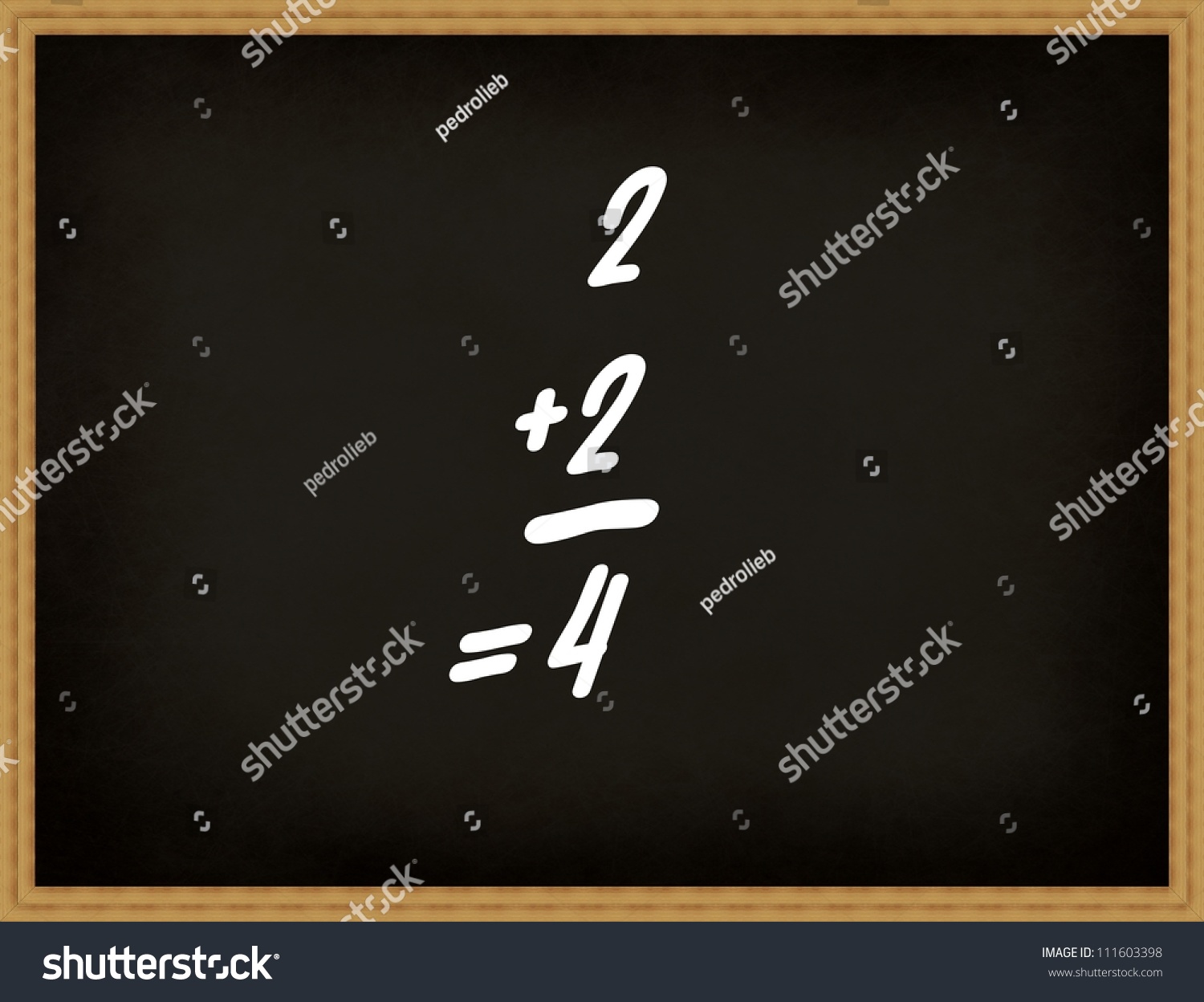 Add Up On The Blackboard Or Chalkboard, Basic Class Of Maths. Stock