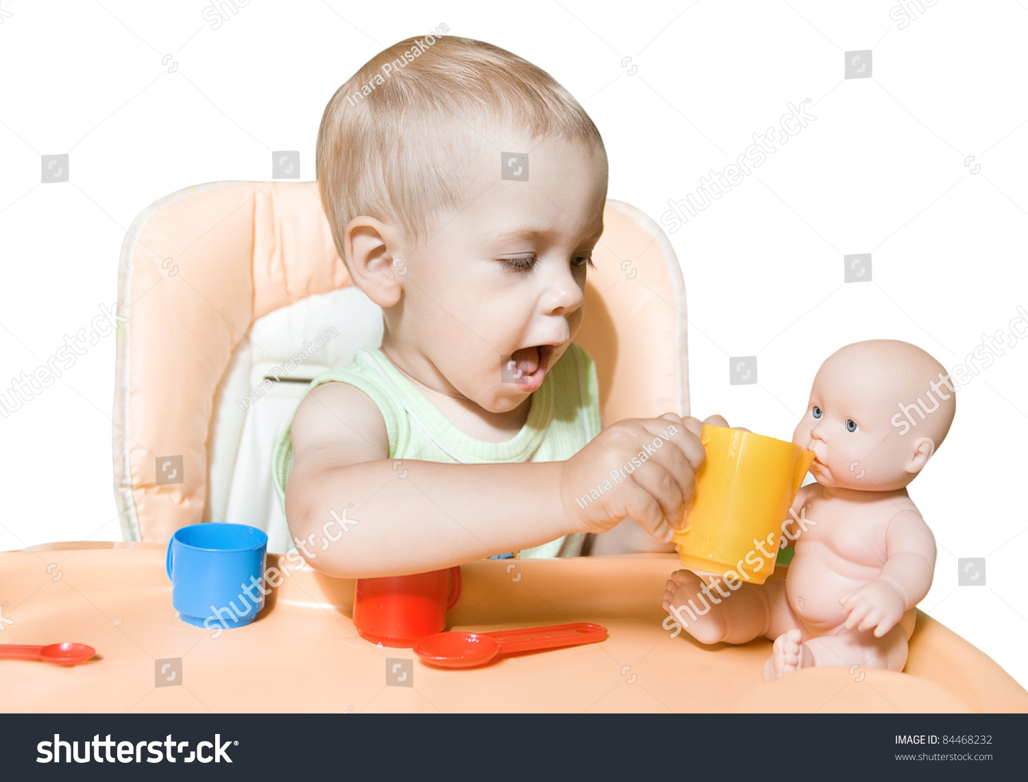 feeding doll