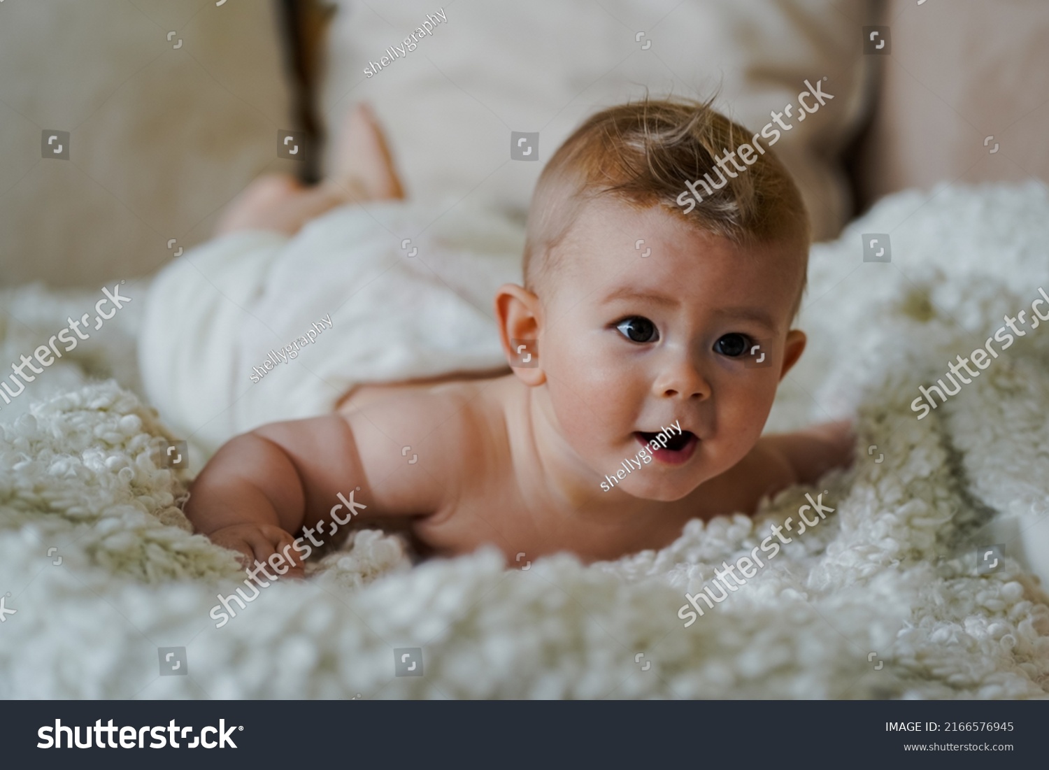 Adorable Naked Month Old Baby Stock Photo Shutterstock