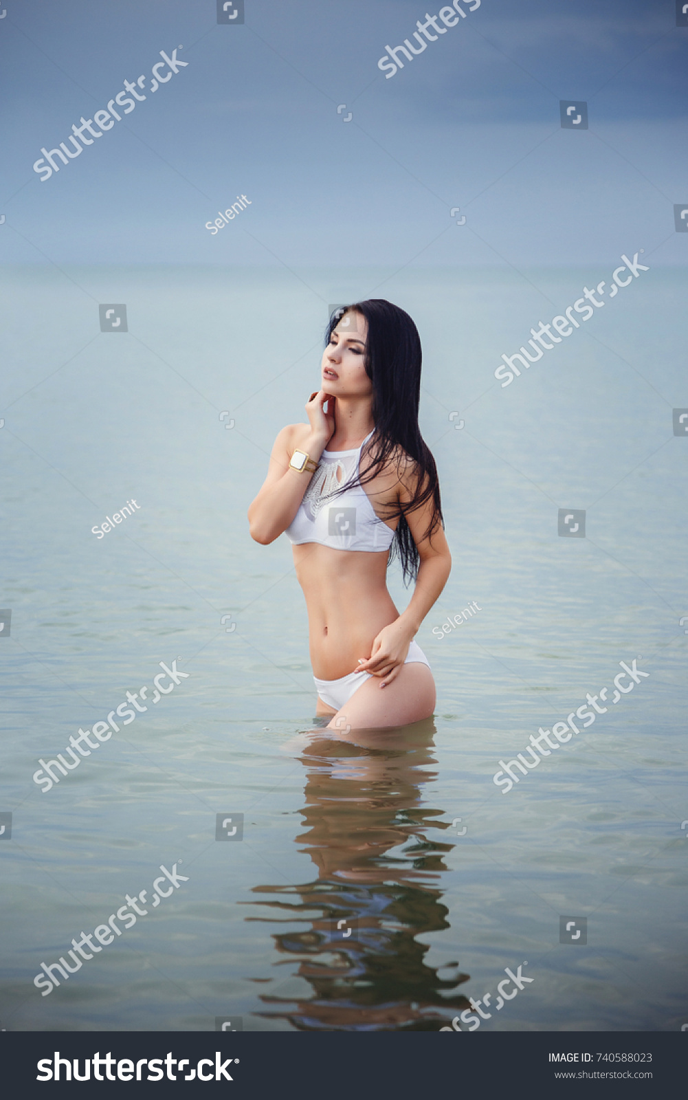 Adorable Sexy Girl Bikini Enjoying Summer Stock Photo Edit Now 740588023