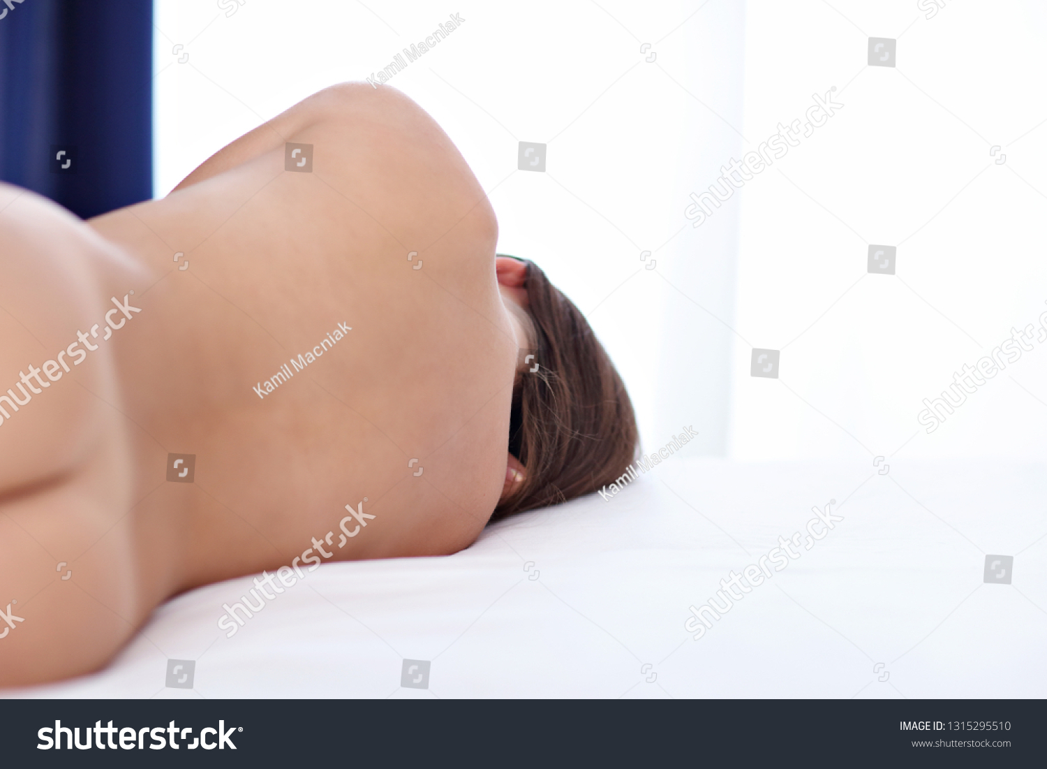 Adult Naked Woman Lying Bed Morning Stock Photo Edit Now 1315295510