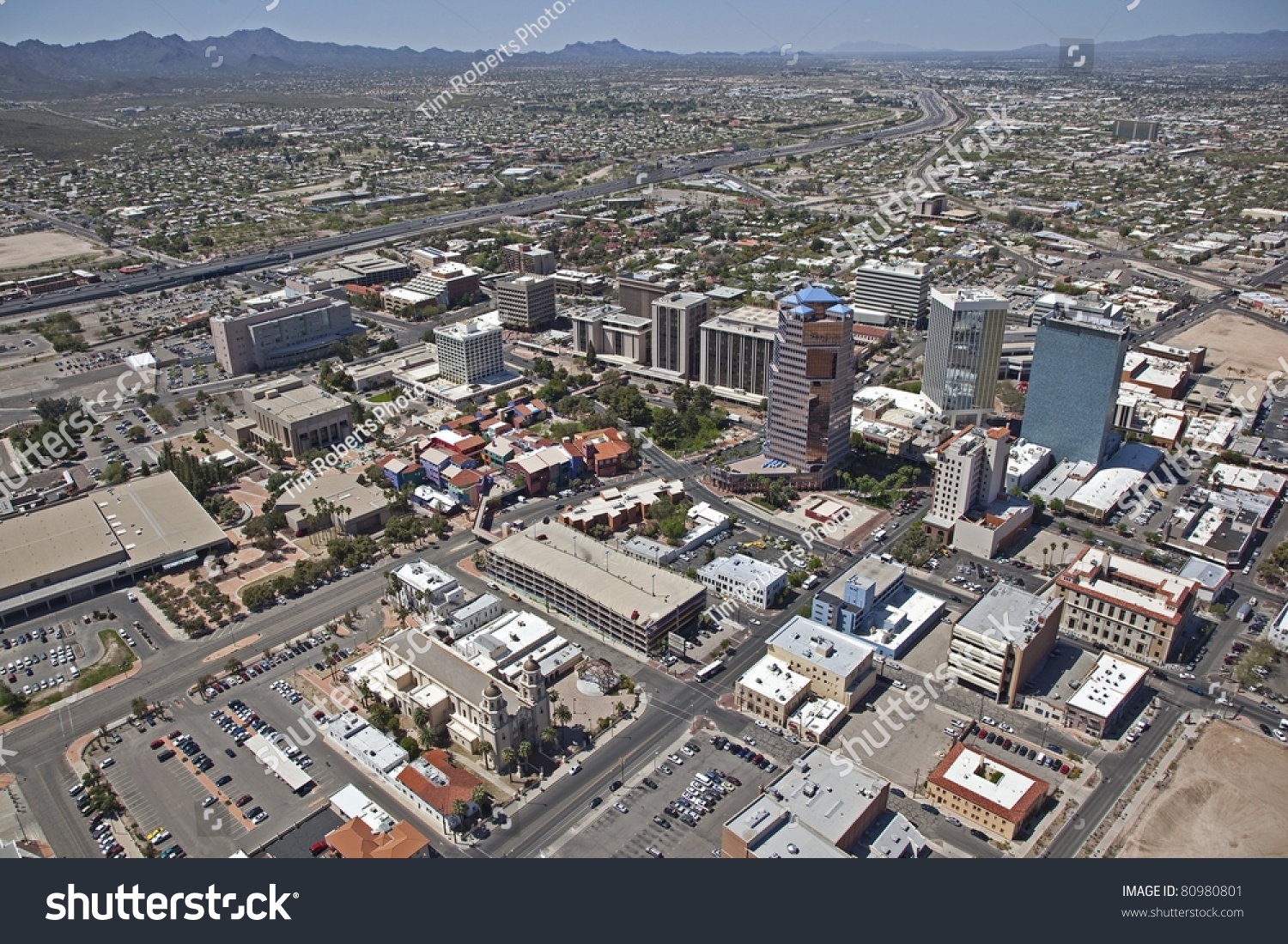 Aerial View Of Downtown Tucson Arizona Stock Photo 80980801 : Shutterstock