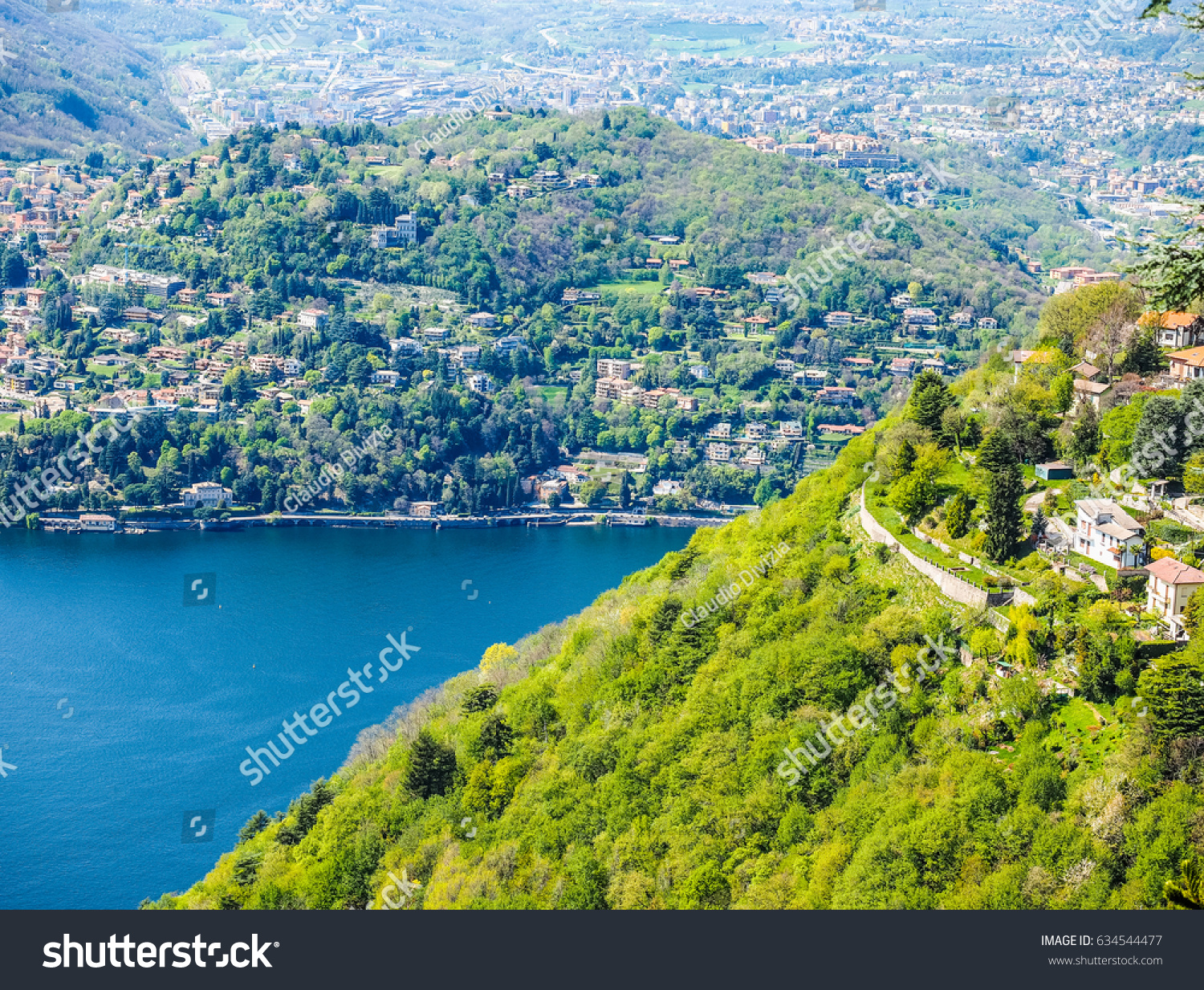 Aerial View Lake Como Italy Seen Stock Photo Shutterstock