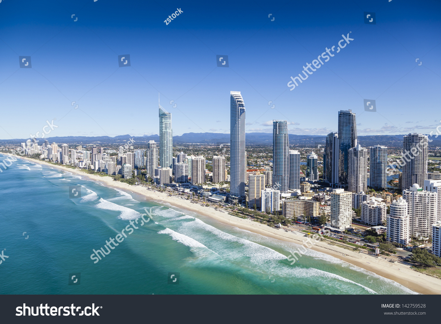 Aerial View Of Surfers Paradise On The Gold Coast Queensland