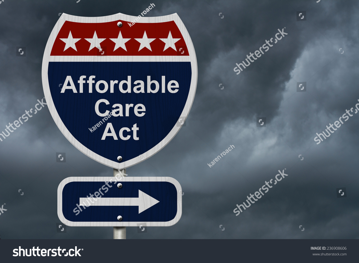 Affordable Care Act Sign Red White Stock Illustration 236908606 - Shutterstock
