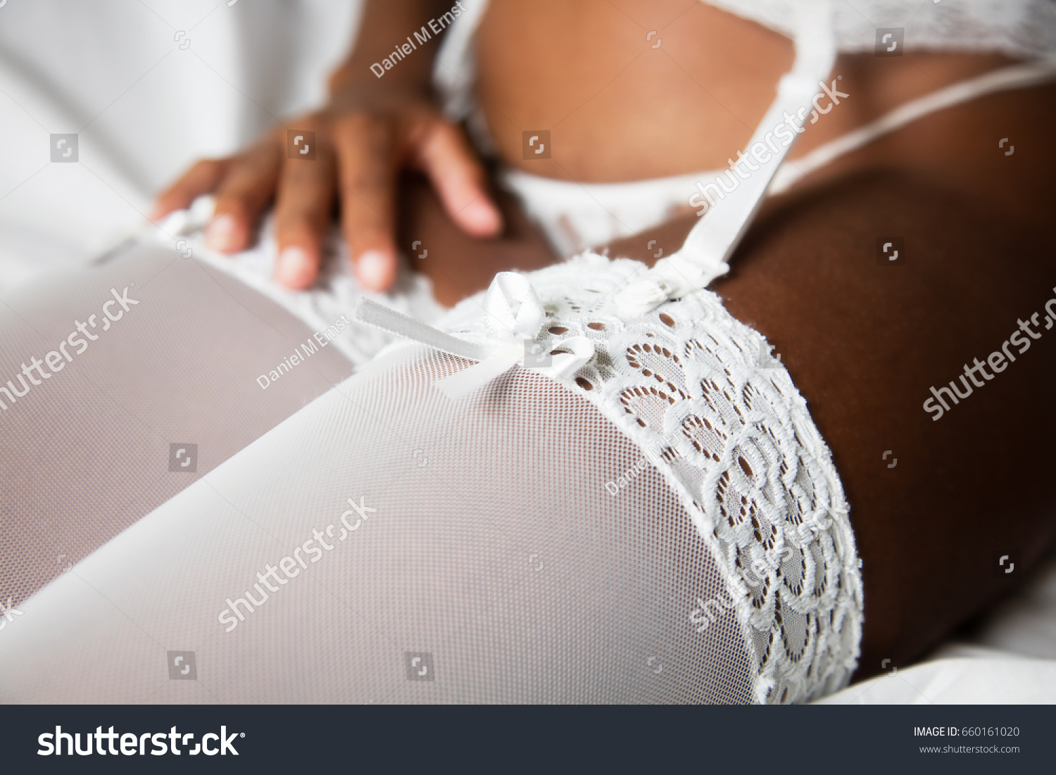 African American Woman Sexy Lingerie Shutterstock