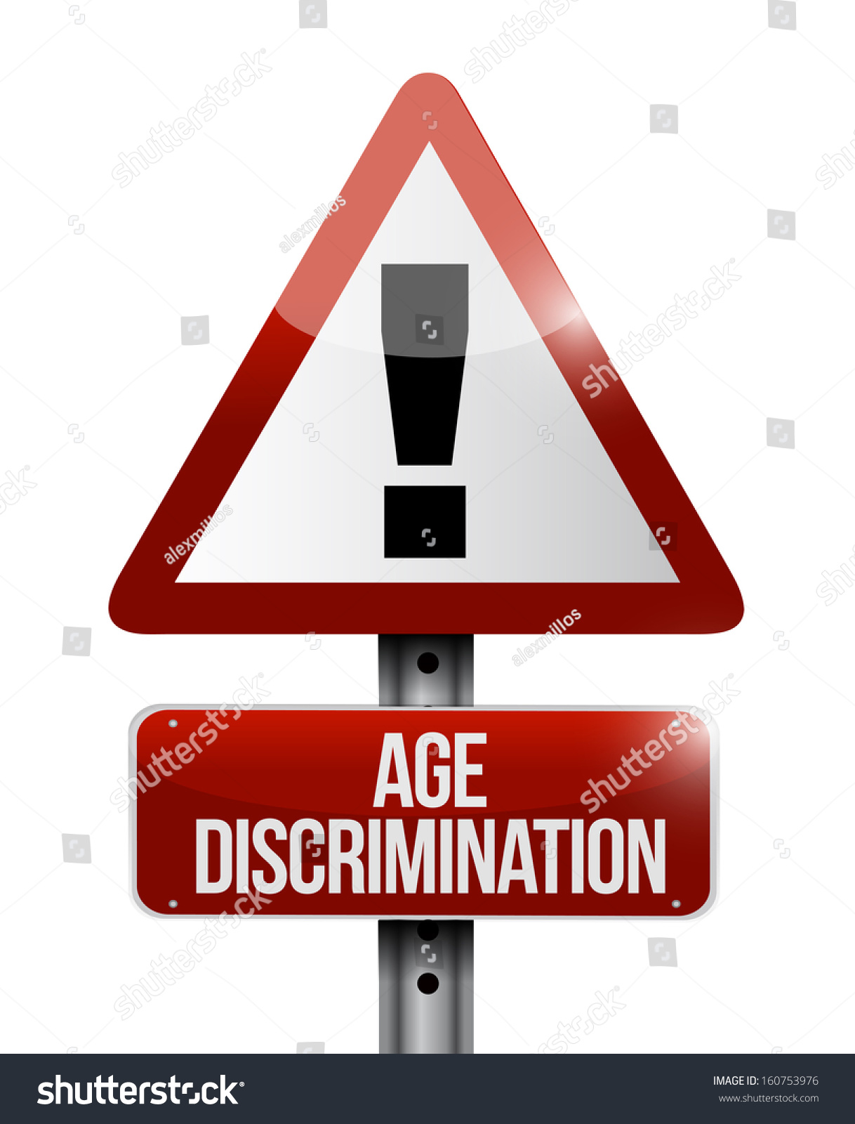 Age Discrimination Road Sign Illustration Design Over White - 160753976 ...