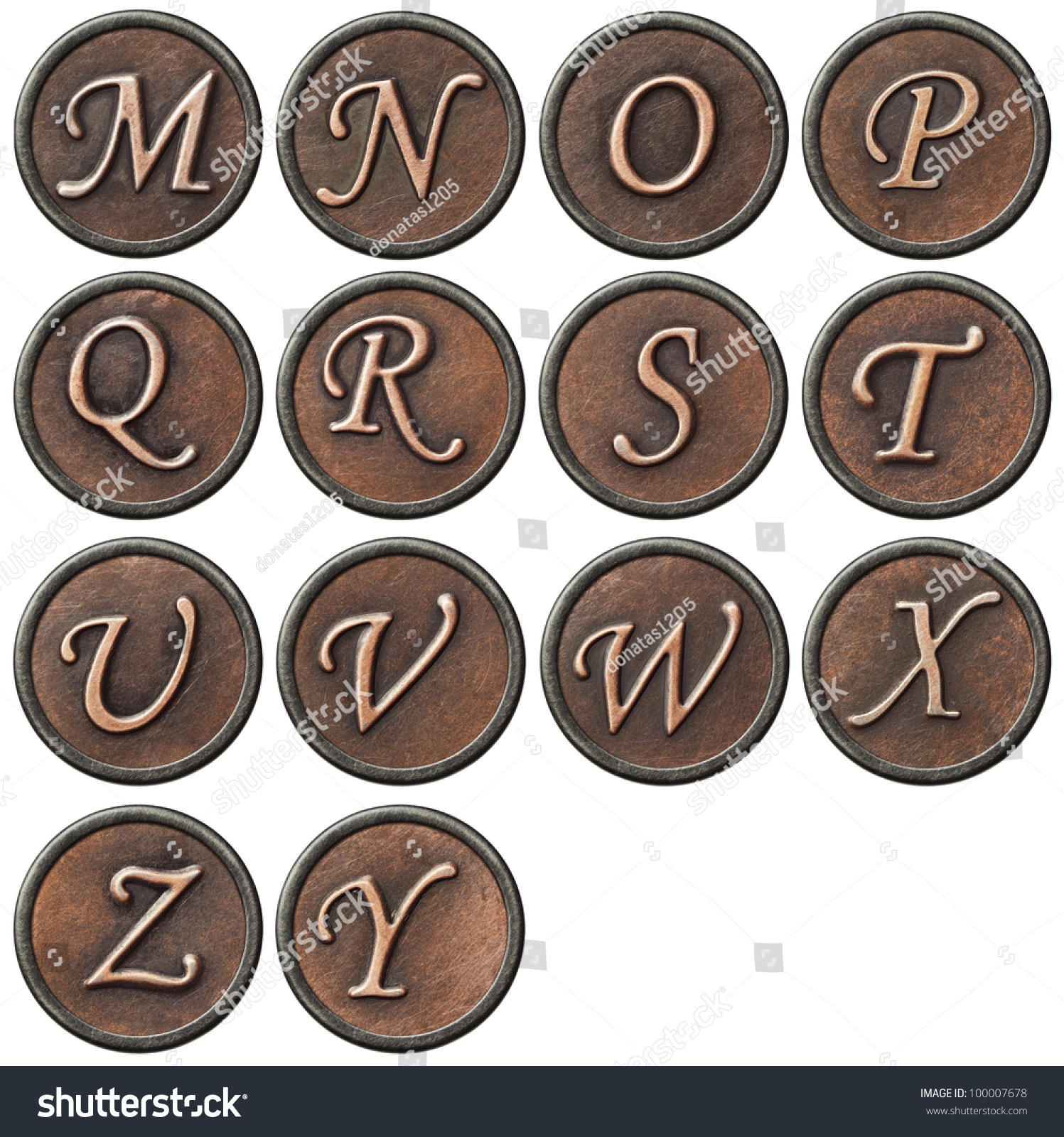 Aged Metal Vintage Alphabet Letters Stock Photo 100007678 - Shutterstock