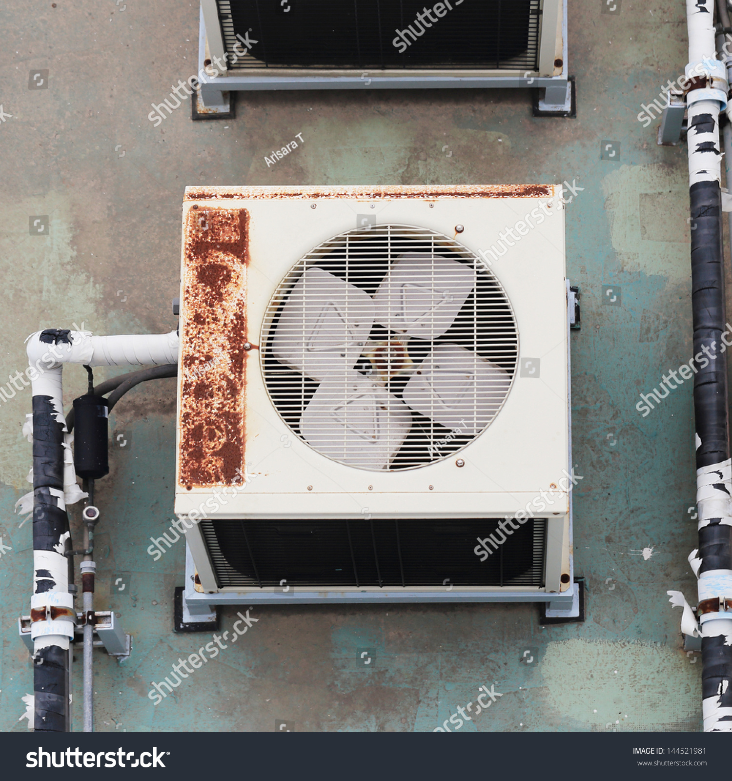 Air Conditioner Machines On Old Wall Stock Photo 144521981 Shutterstock