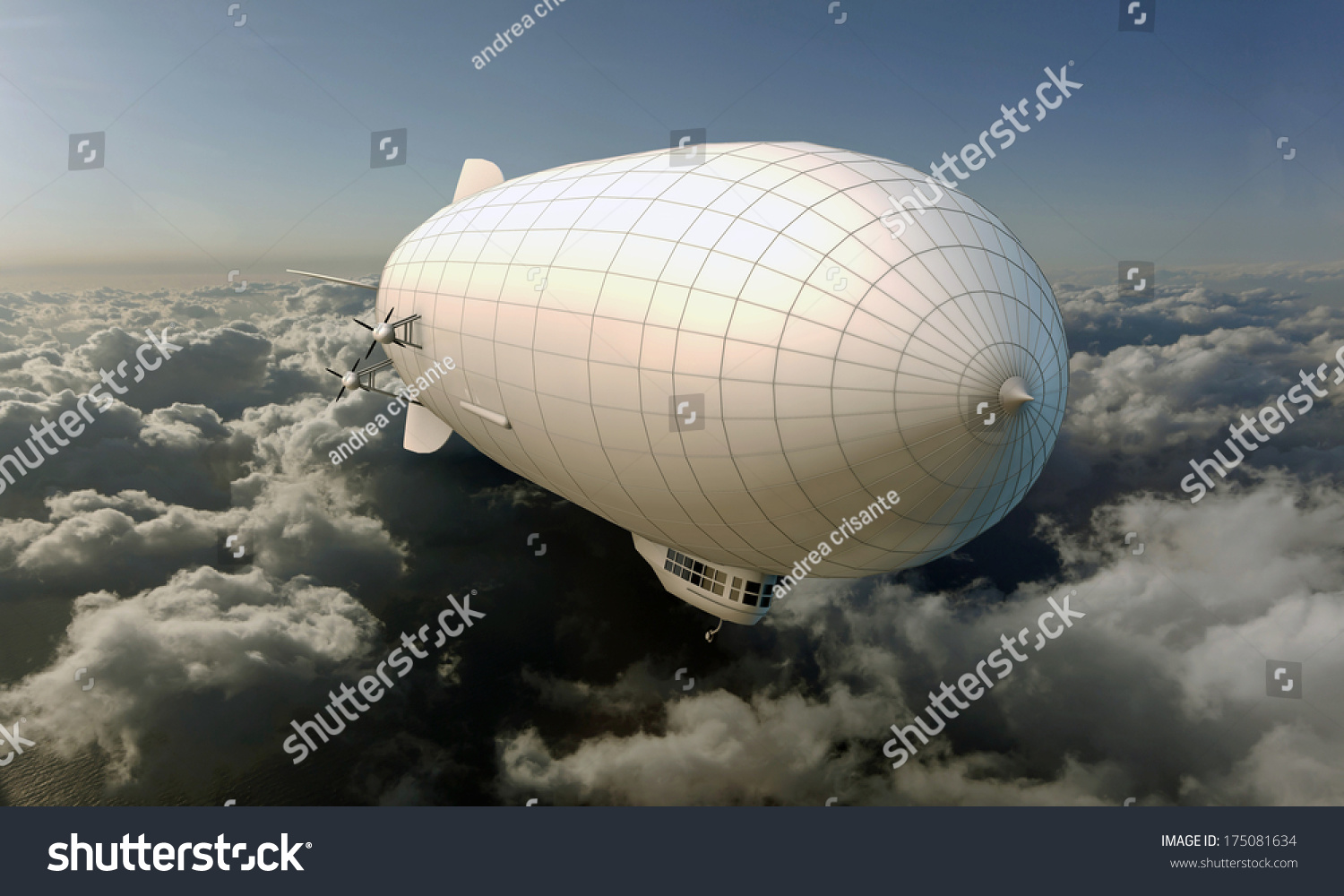 Airship Flying In The Sky Stock Photo 175081634 Shutterstock