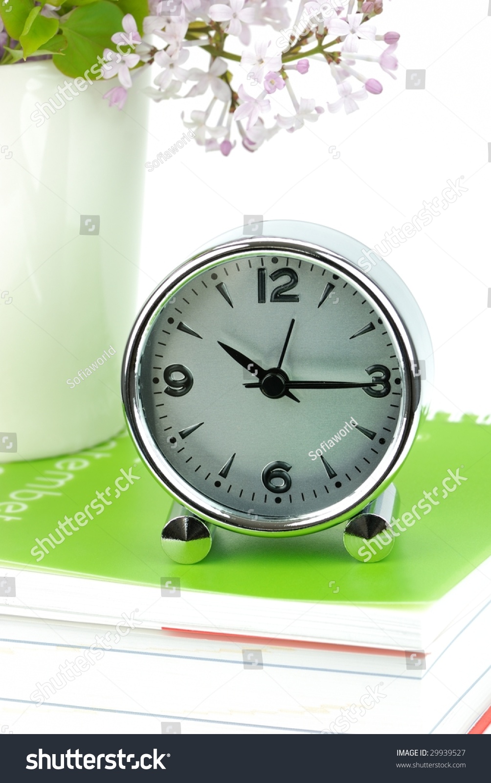 Alarm Clock On Books,Study Time Stock Photo 29939527 Shutterstock