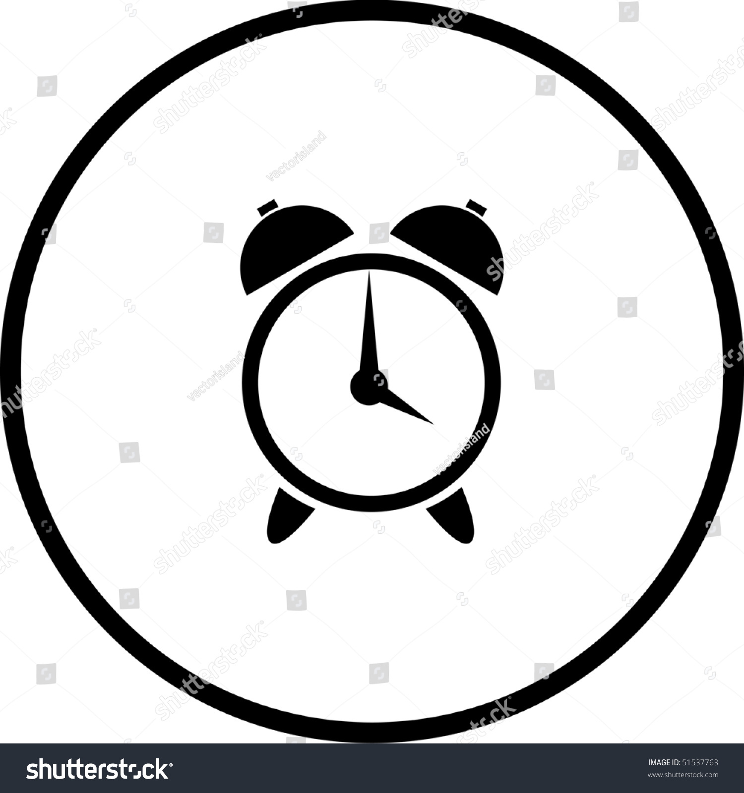 Alarm Clock Symbol Stock Photo 51537763 : Shutterstock