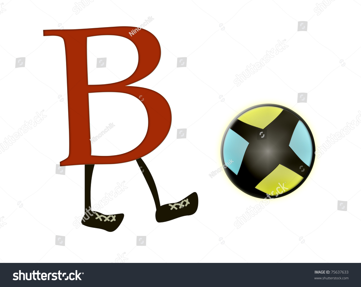 Alphabet (B For Ball) Stock Photo 75637633 : Shutterstock