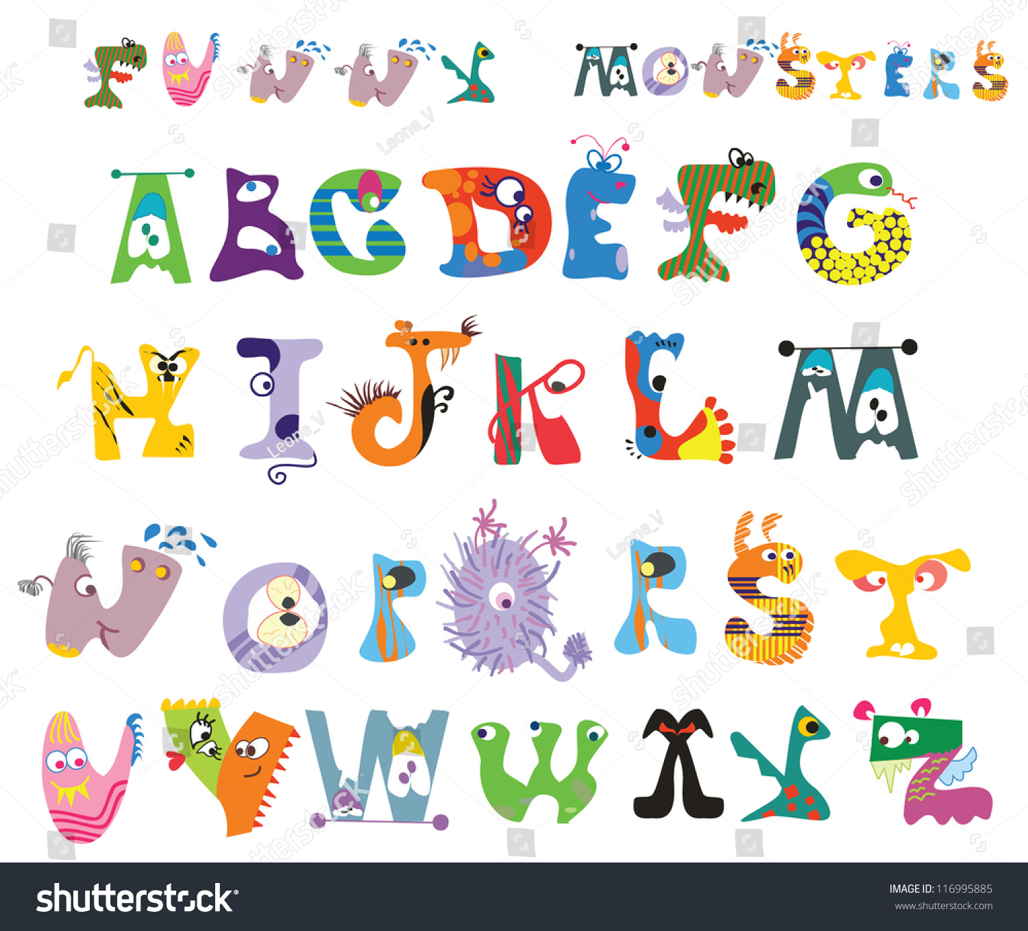 free monster alphabet clipart - photo #19
