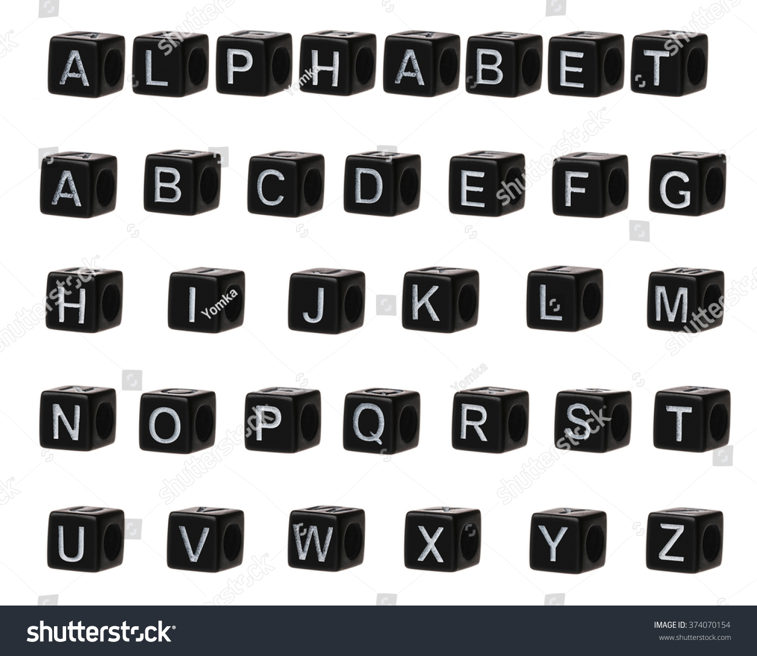 alphabet letter cubes