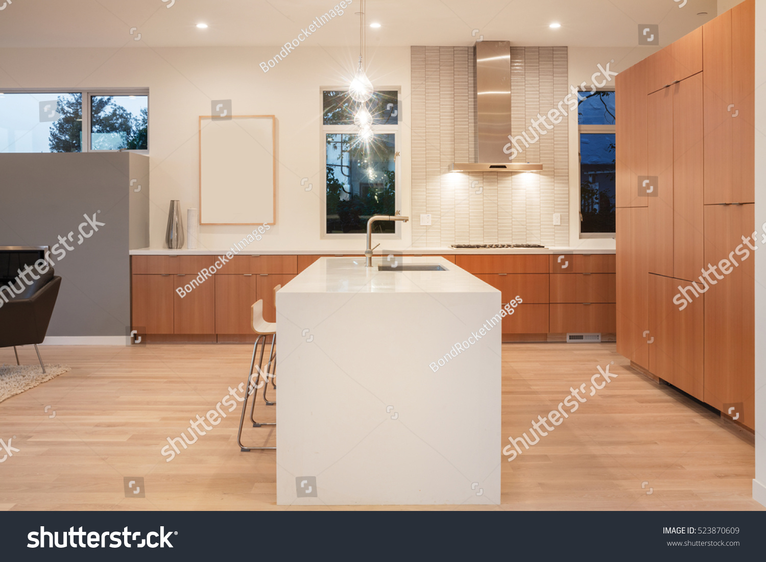 Amazing new contemporary wooden Kitchen with kitchen Island Amazing new contemporary wooden Kitchen with kitchen Island