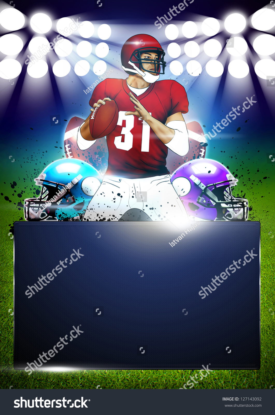 american football poster or flyer background with space football flyer background