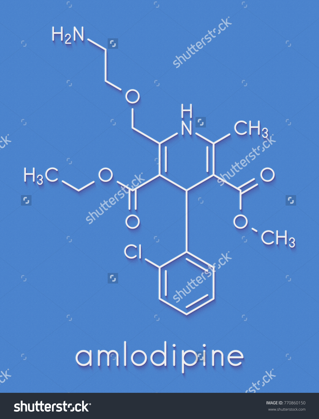 Amlodipine Hypertension High Blood Pressure Drug Stock Illustration