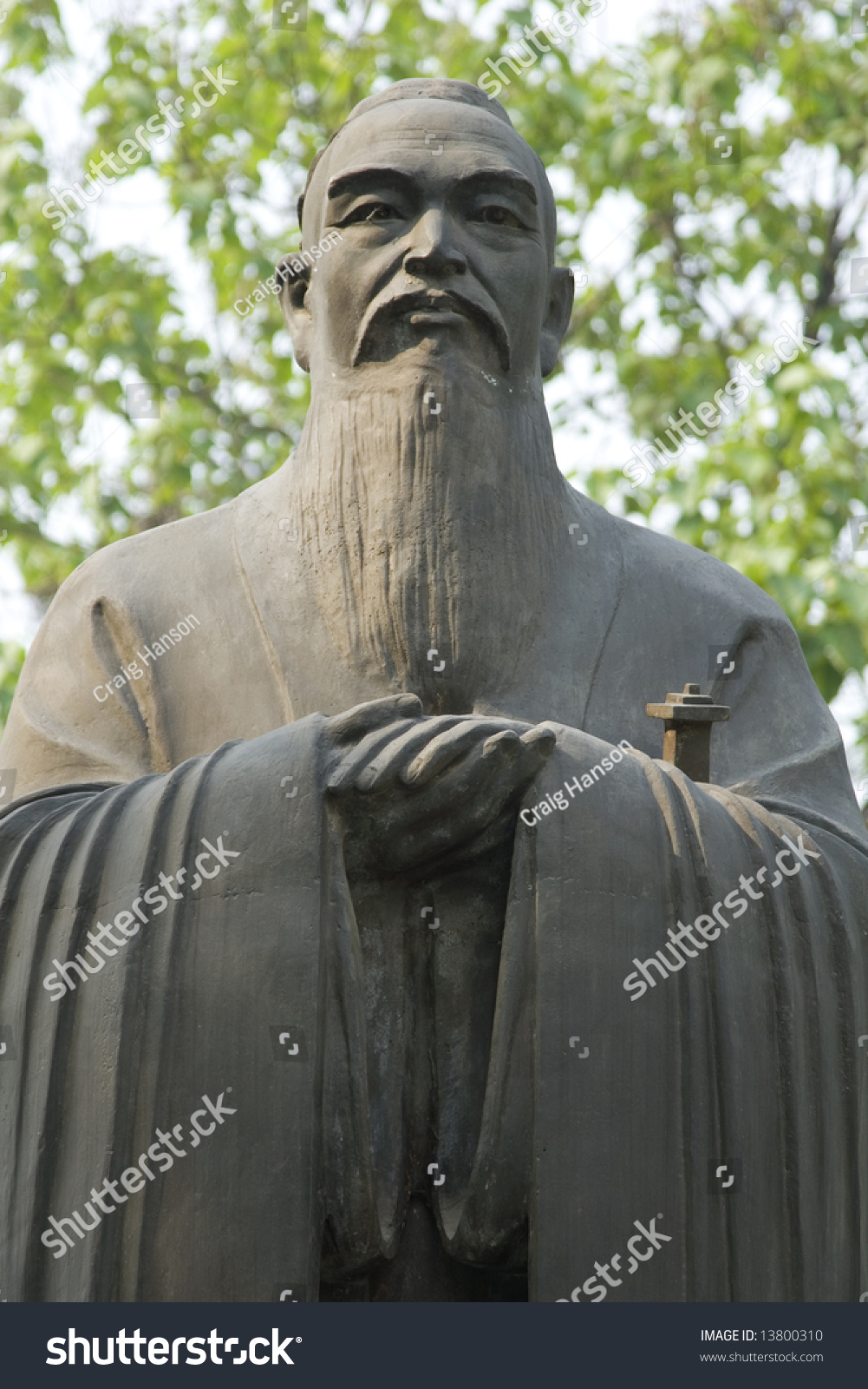 An Ancient Statue Of Confucius Stock Photo 13800310 : Shutterstock