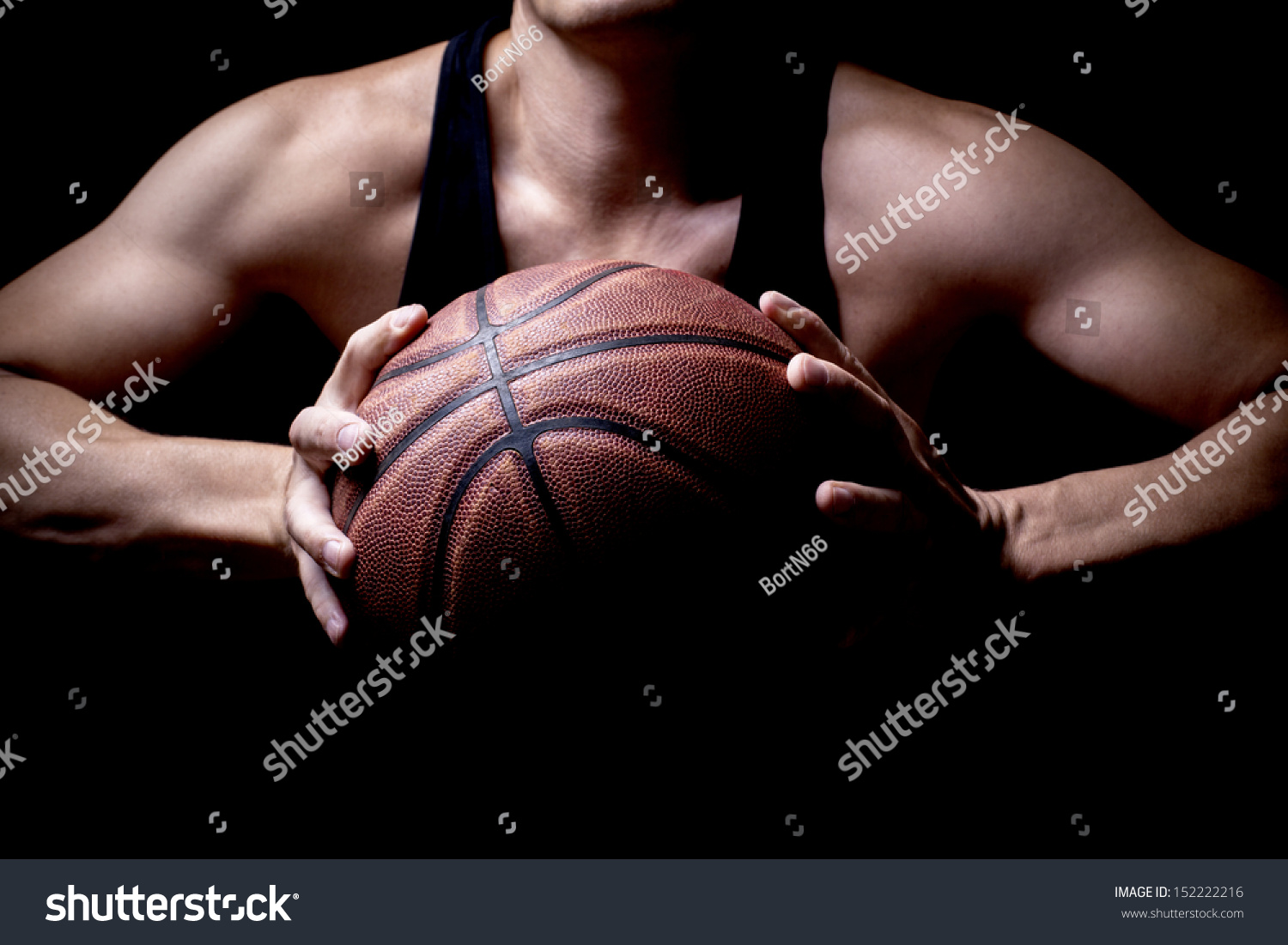 Athlete Getting Ready Throw Basketball Into Stock Photo 152222216