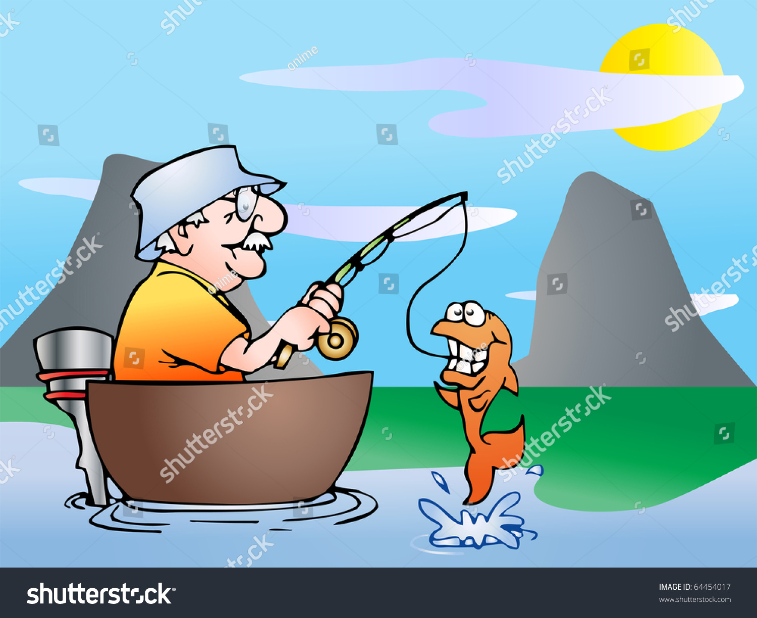 clipart man fishing in boat - photo #47