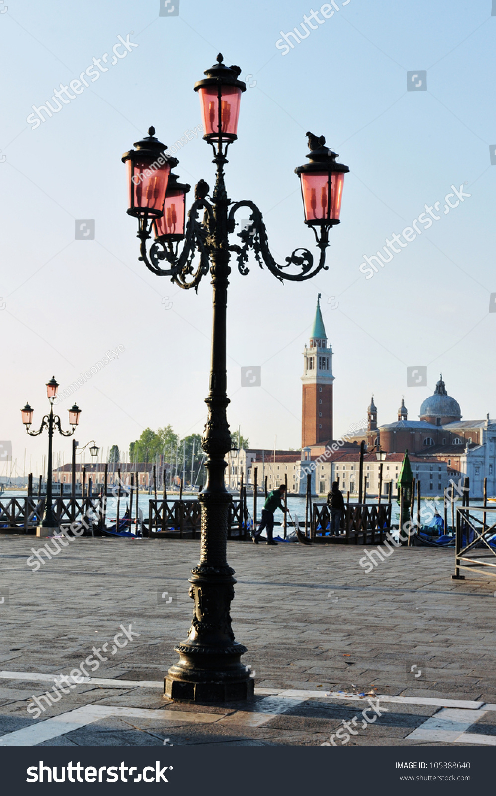 An Old Style Street Lamp In Piazza San Marco St Mark S