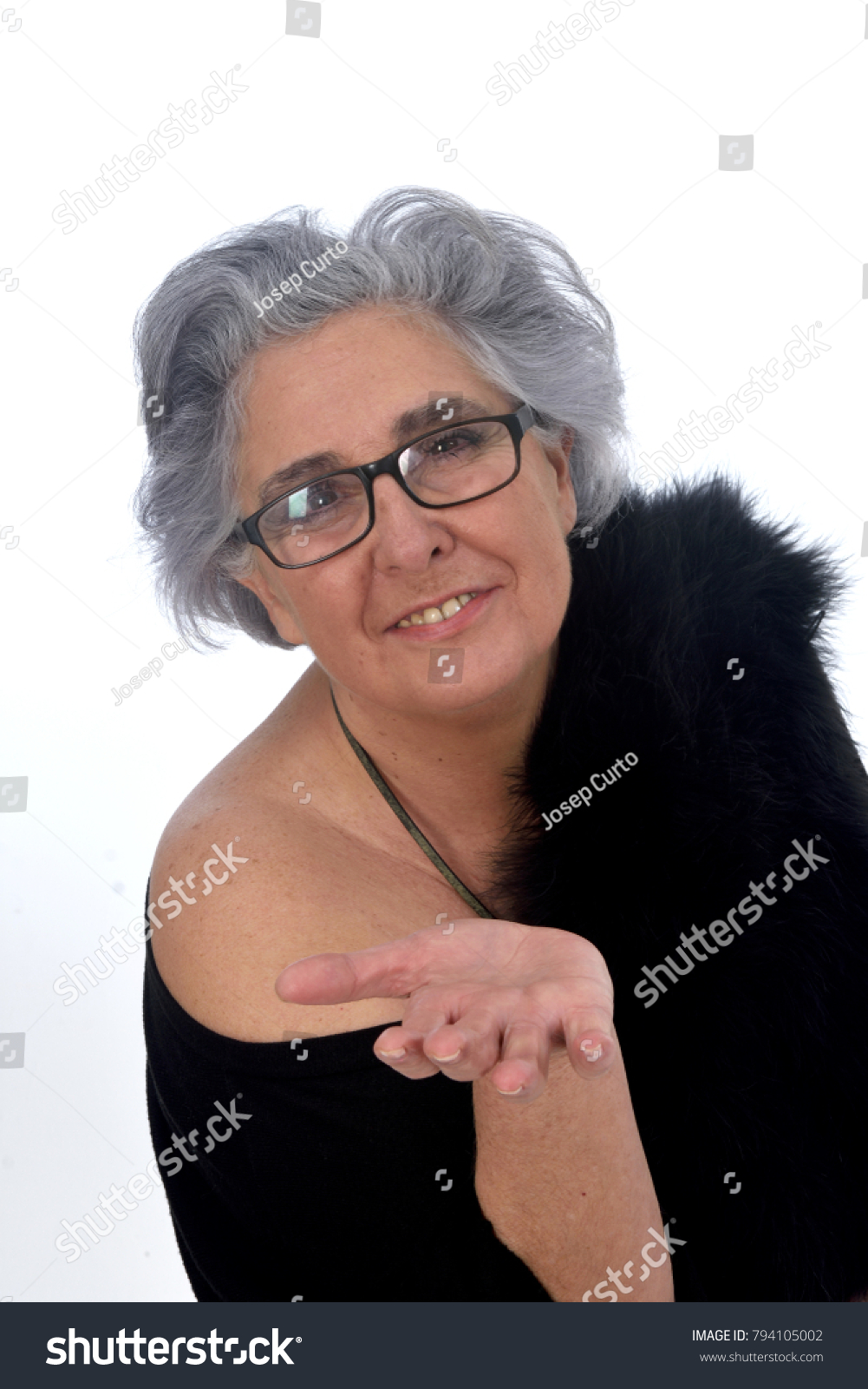 Older Woman Sexy Posed On White Stock Photo Shutterstock