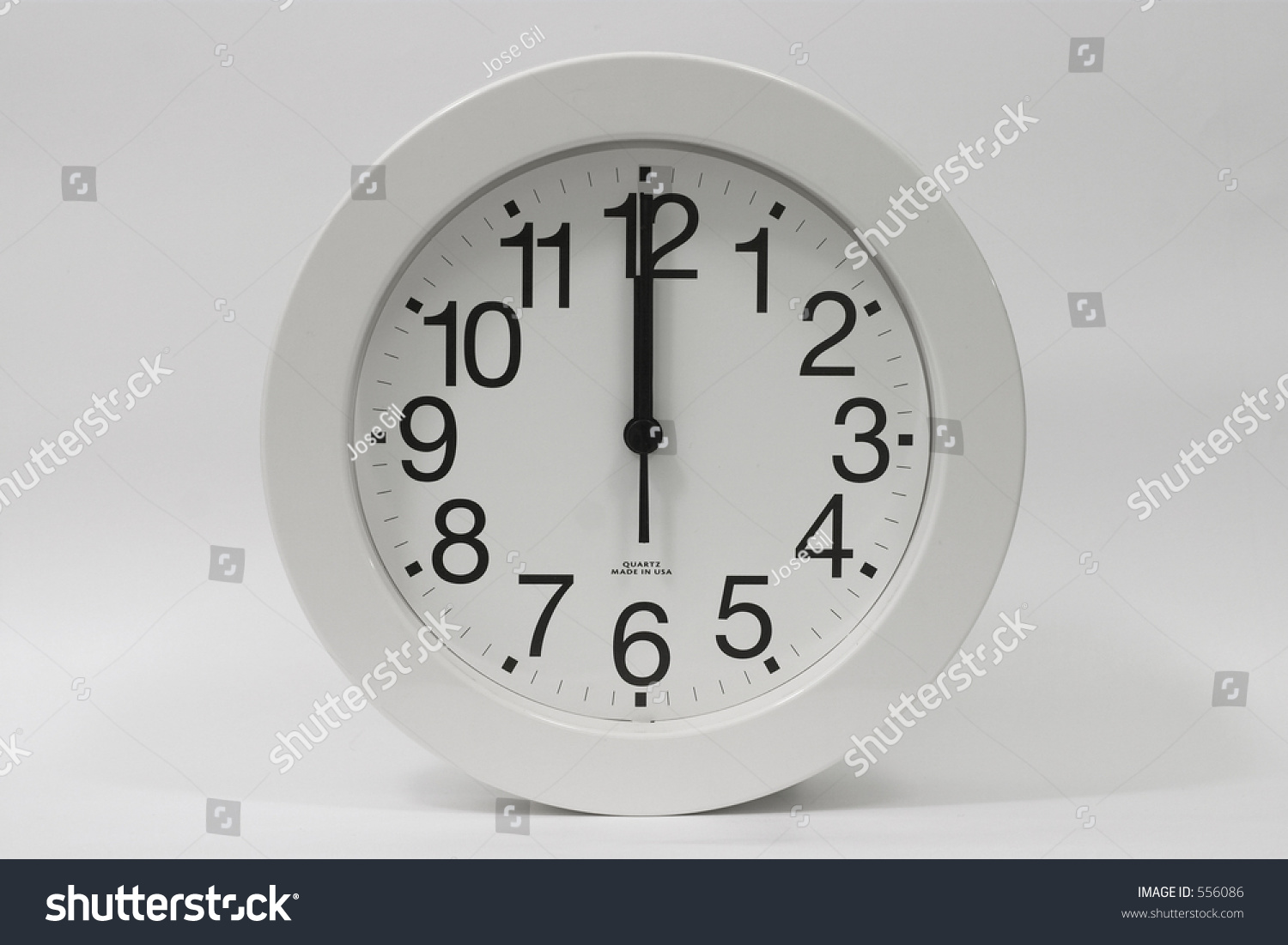 Analog Clock Oclock Midnight Noon Stock Photo Shutterstock