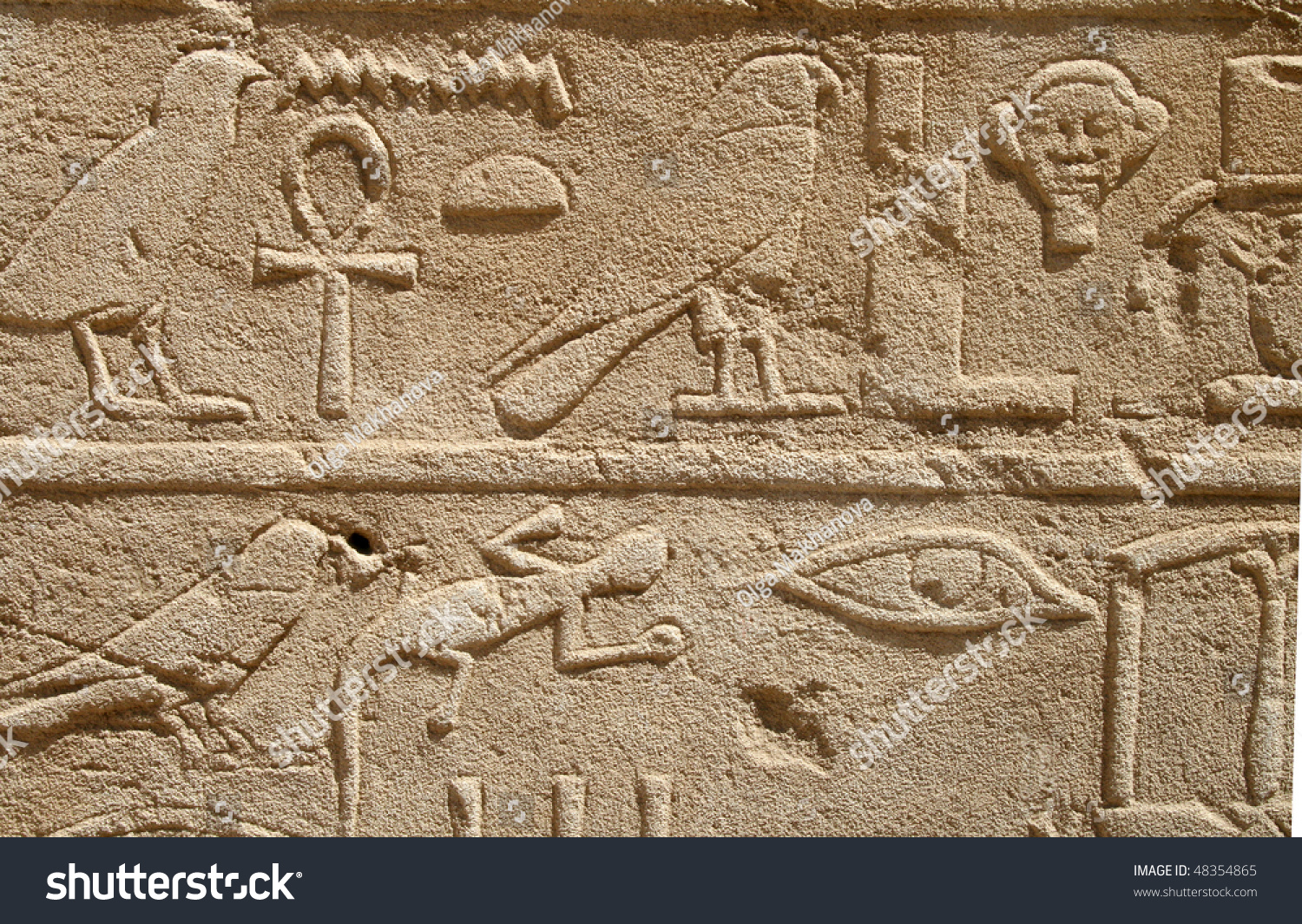 Ancient Egyptioan Hieroglyphics, Egypt, Stone Carving Stock Photo ...