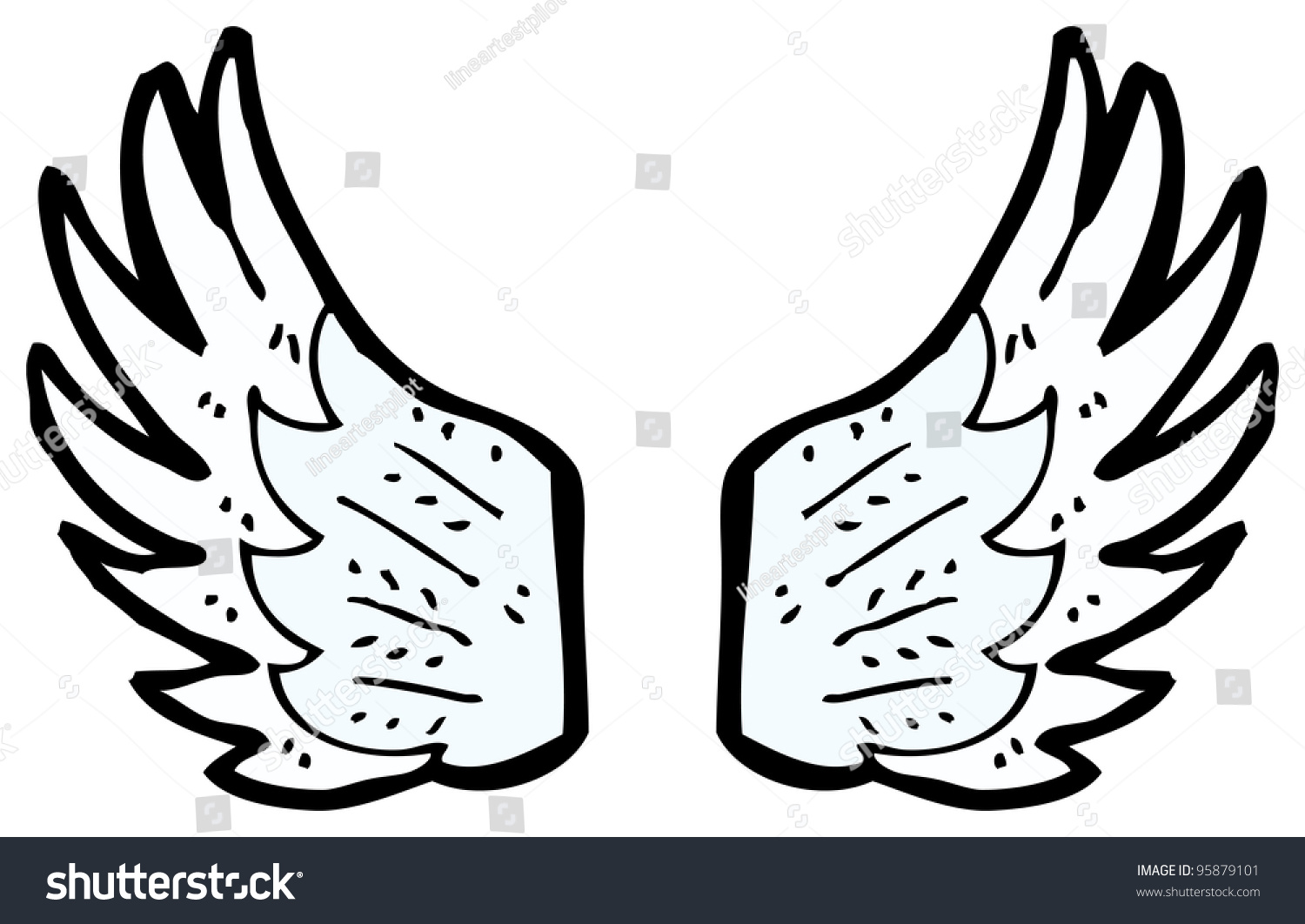 Angel Wings Cartoon Stock Photo 95879101 : Shutterstock