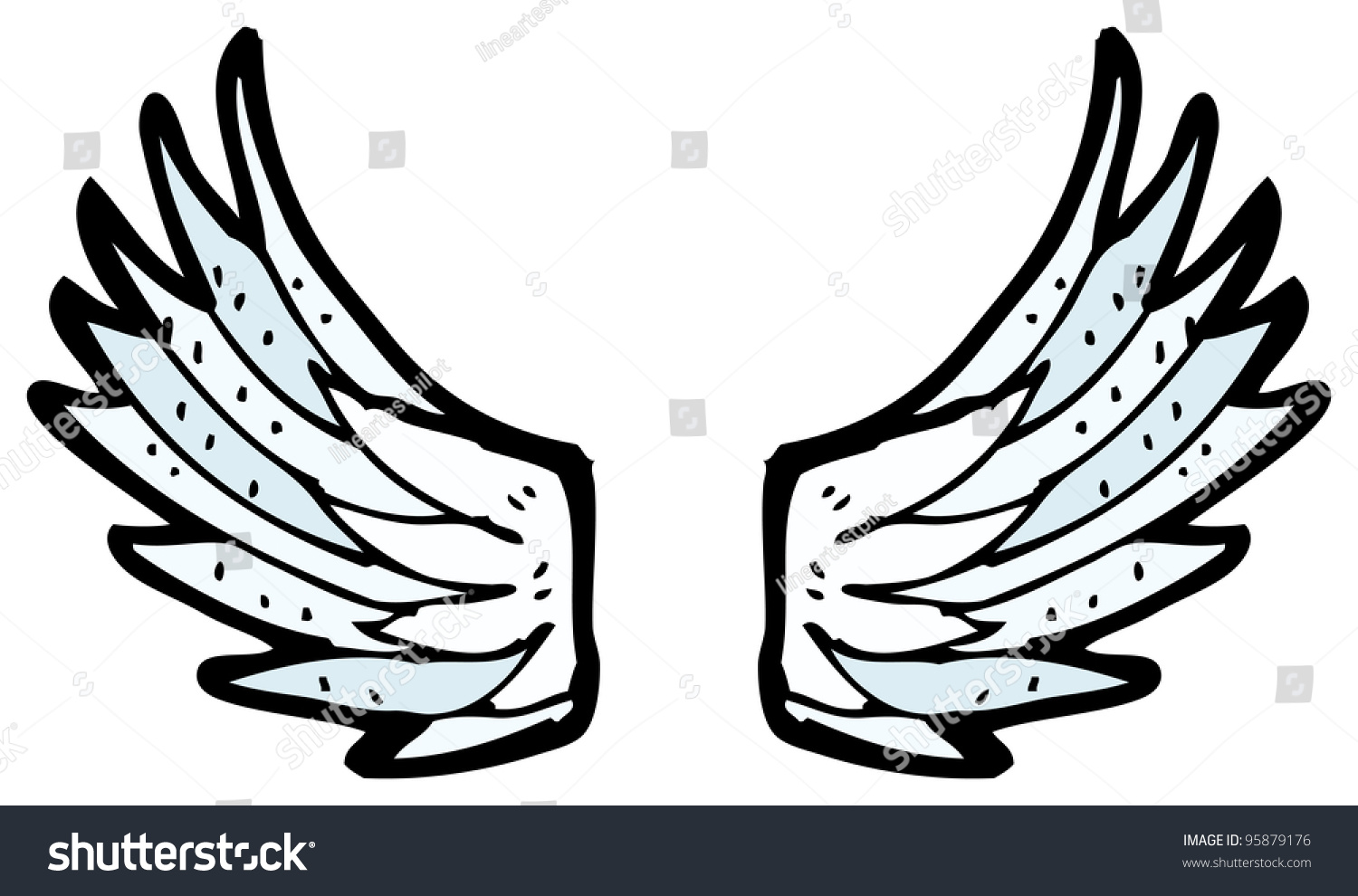 Angel Wings Cartoon Stock Photo 95879176 : Shutterstock