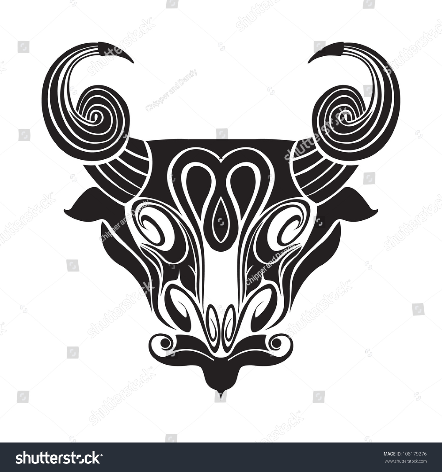 Animal Stencil Tattoo Stock Photo 108179276 - Shutterstock