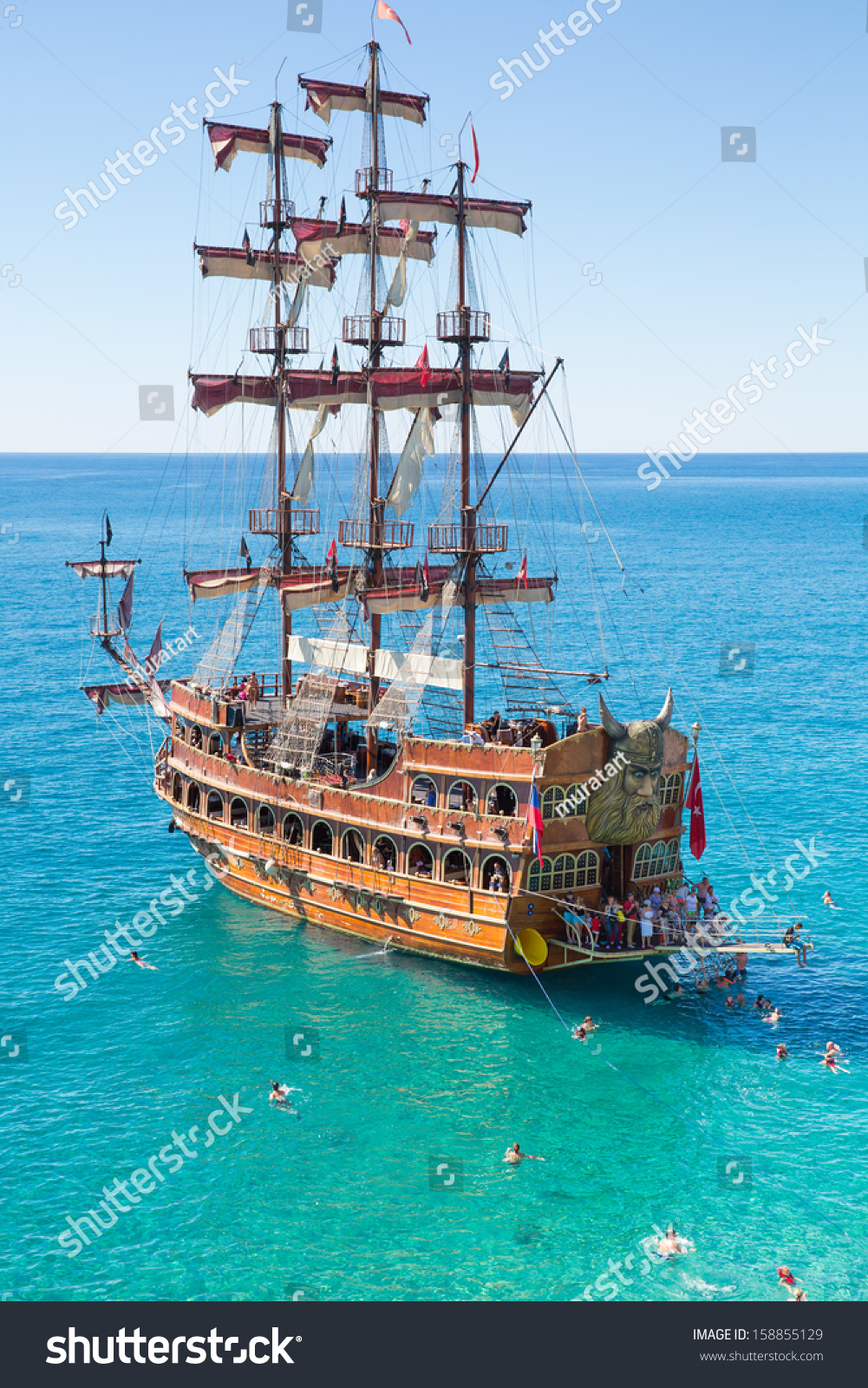 Antalyaturkey October 08 Pirate Ship On Stock Photo 158855129