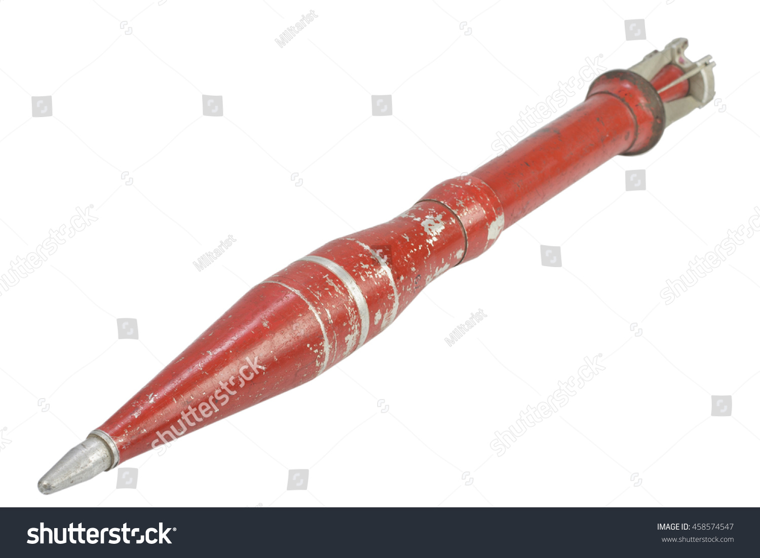 Anti Tank Recoilless Gun Projectile Isolated Stock Photo